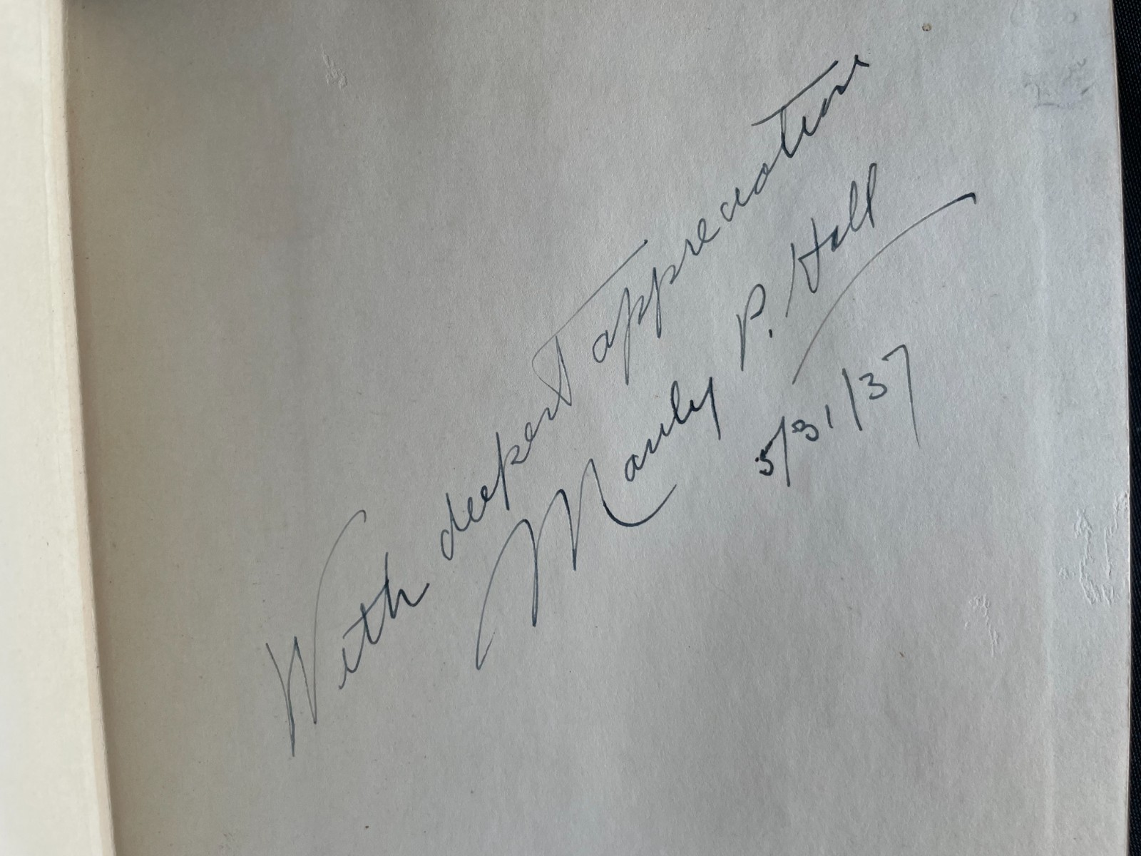 SIGNED Manly P. Hall „Questions & Answers“ 1st Ed 1937 (HC) Esoteric RARE