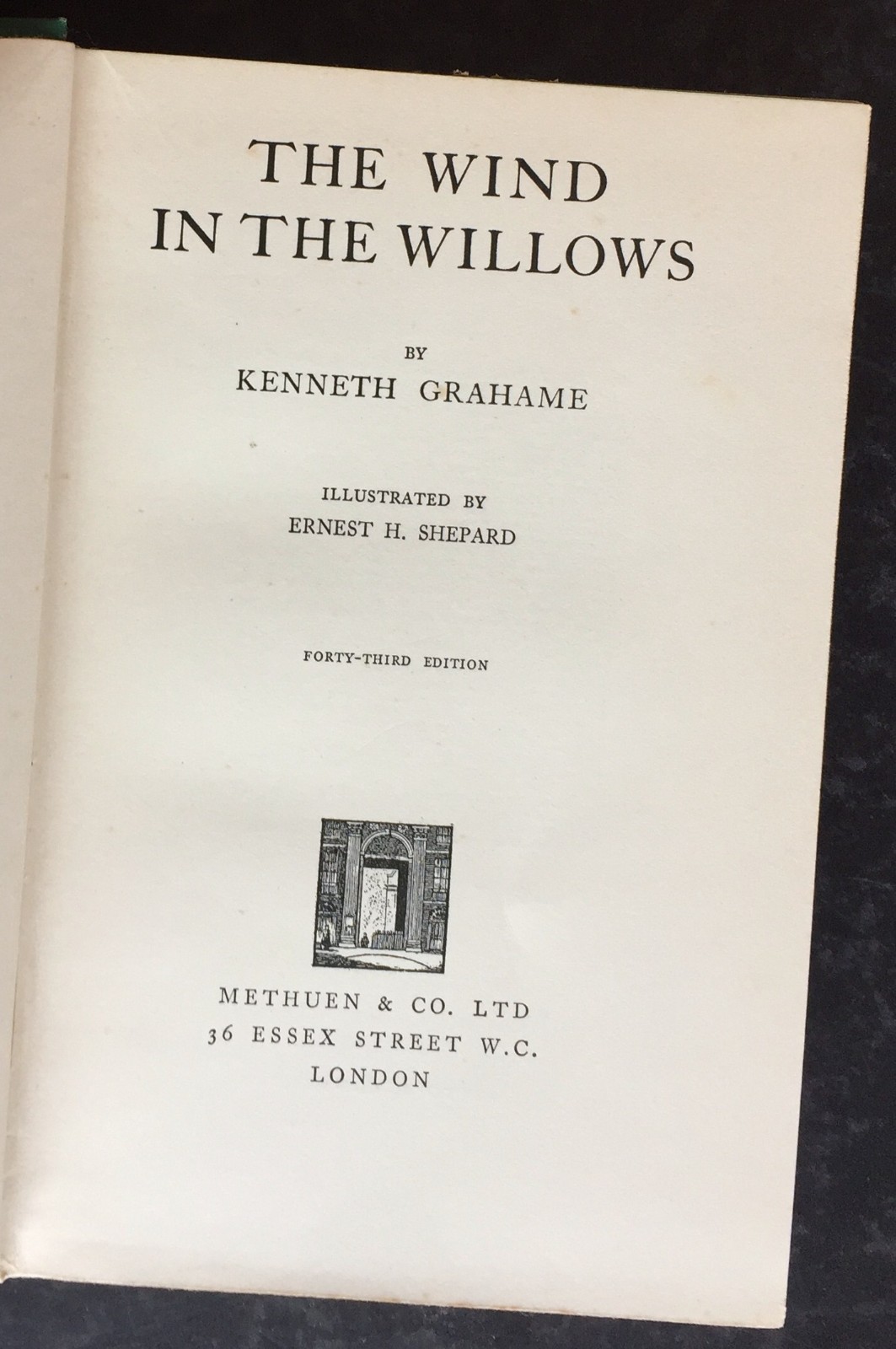Kenneth Grahame, Wind in The Willows, E. H. Shepard illustrated, 6th thus 1933