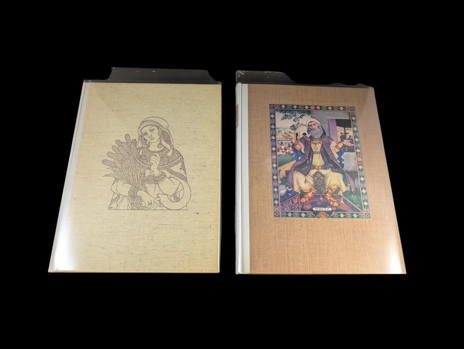 Heritage Press Lot The Book of Job 1946 Ruth 1947 Arthur Szyk Slipcases LS