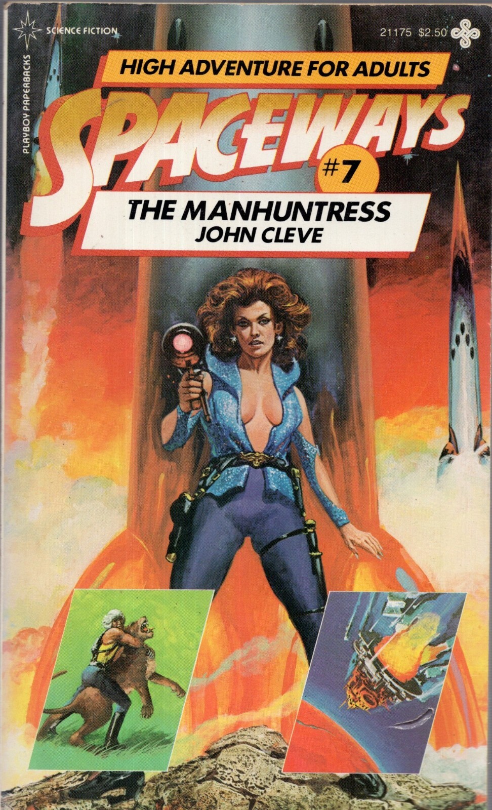 The Manhuntress by John Cleve (Spaceways Series, 7 ) Vintage Sleaze Paperback VG