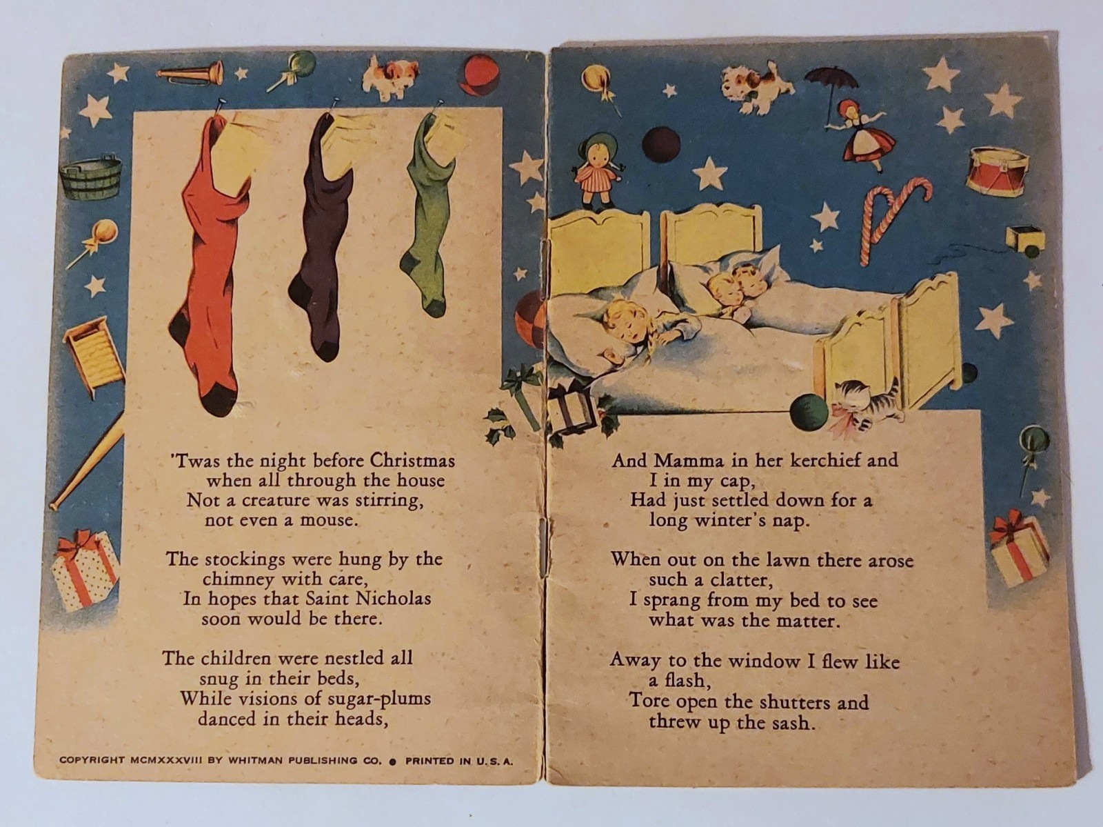 Vintage Whitman 1938 The Night Before Christmas Illustrated Elizabeth Tedder