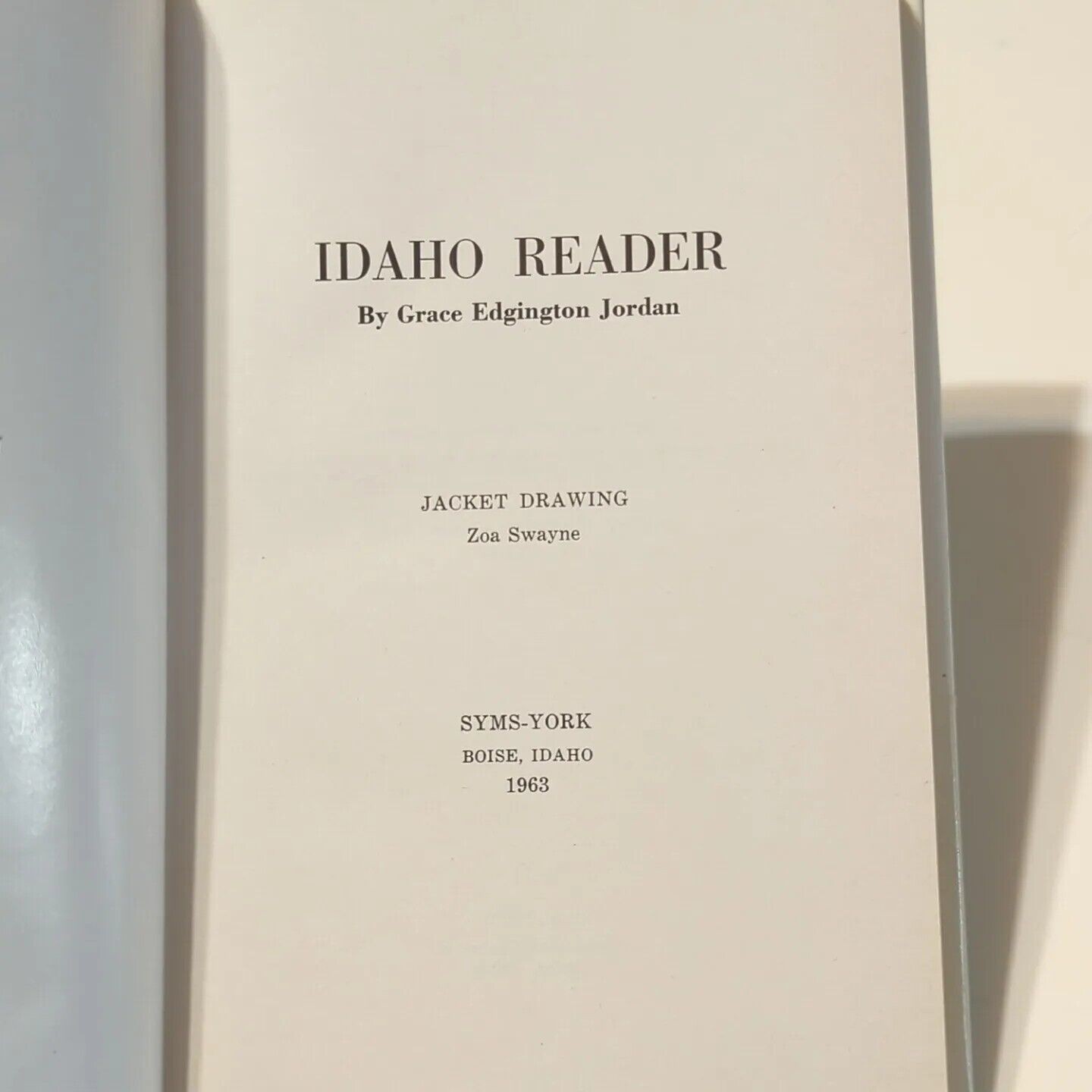 Grace Jordan Idaho Reader Authors Collection SIGNED Book Jean Chalmers Donaldson