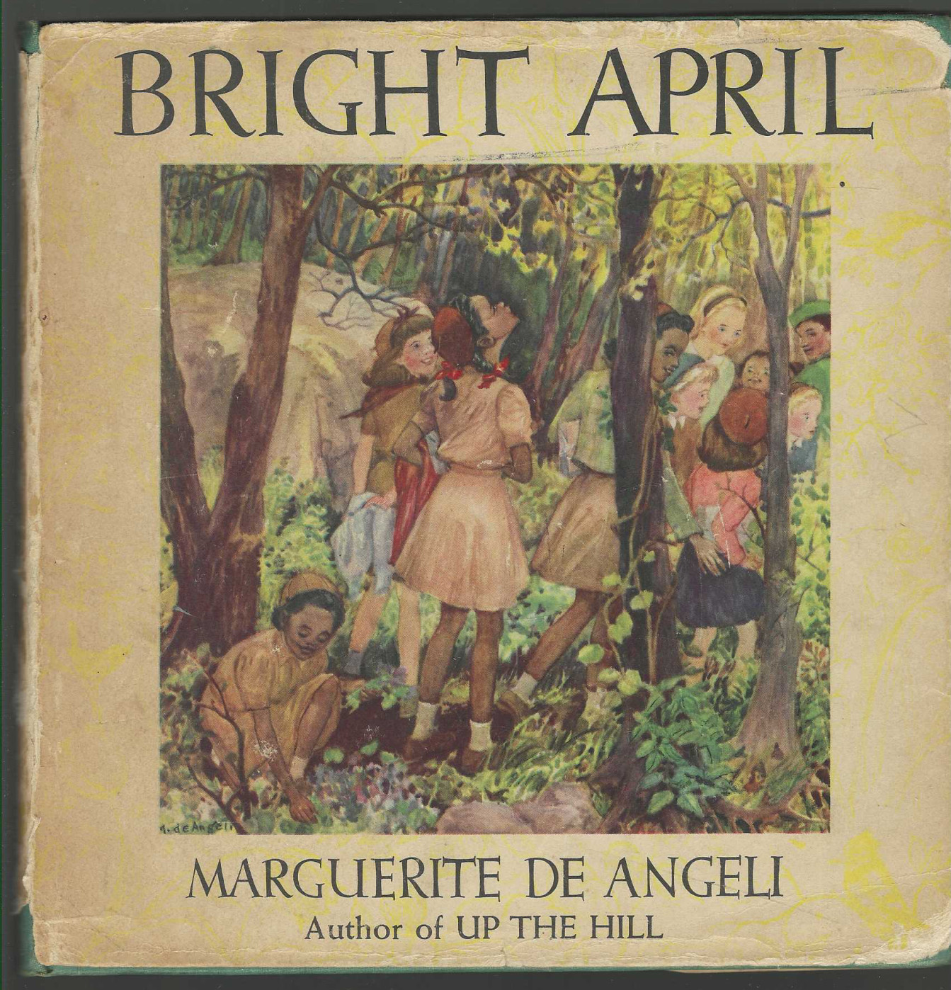 Bright April : Marguerite de Angeli 1946 1st Edition Stated HC/DJ Anti Racism GD