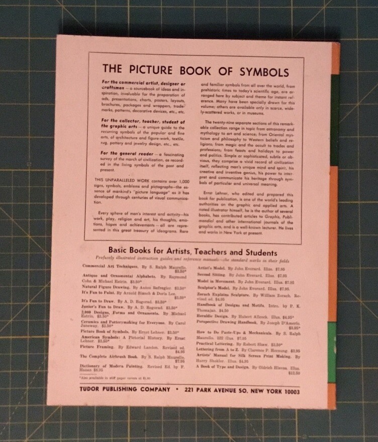 1956 THE PICTURE BOOK OF SYMBOLS by ERNST LEHNER 96 Pages of Interesting Symbols