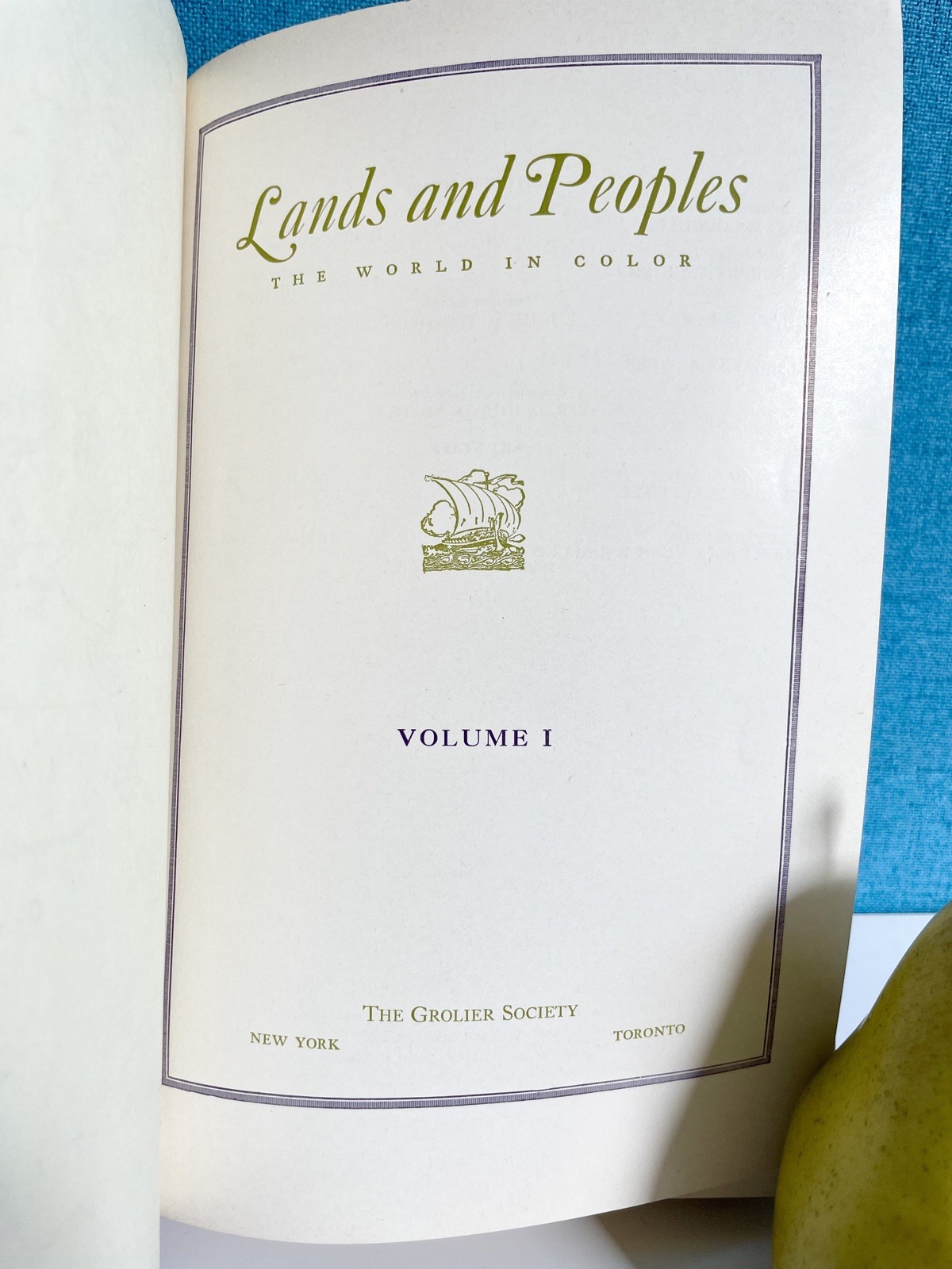 Vintage Book Set Hardcover Lands and Peoples World Geography 7 Volumes Grolier