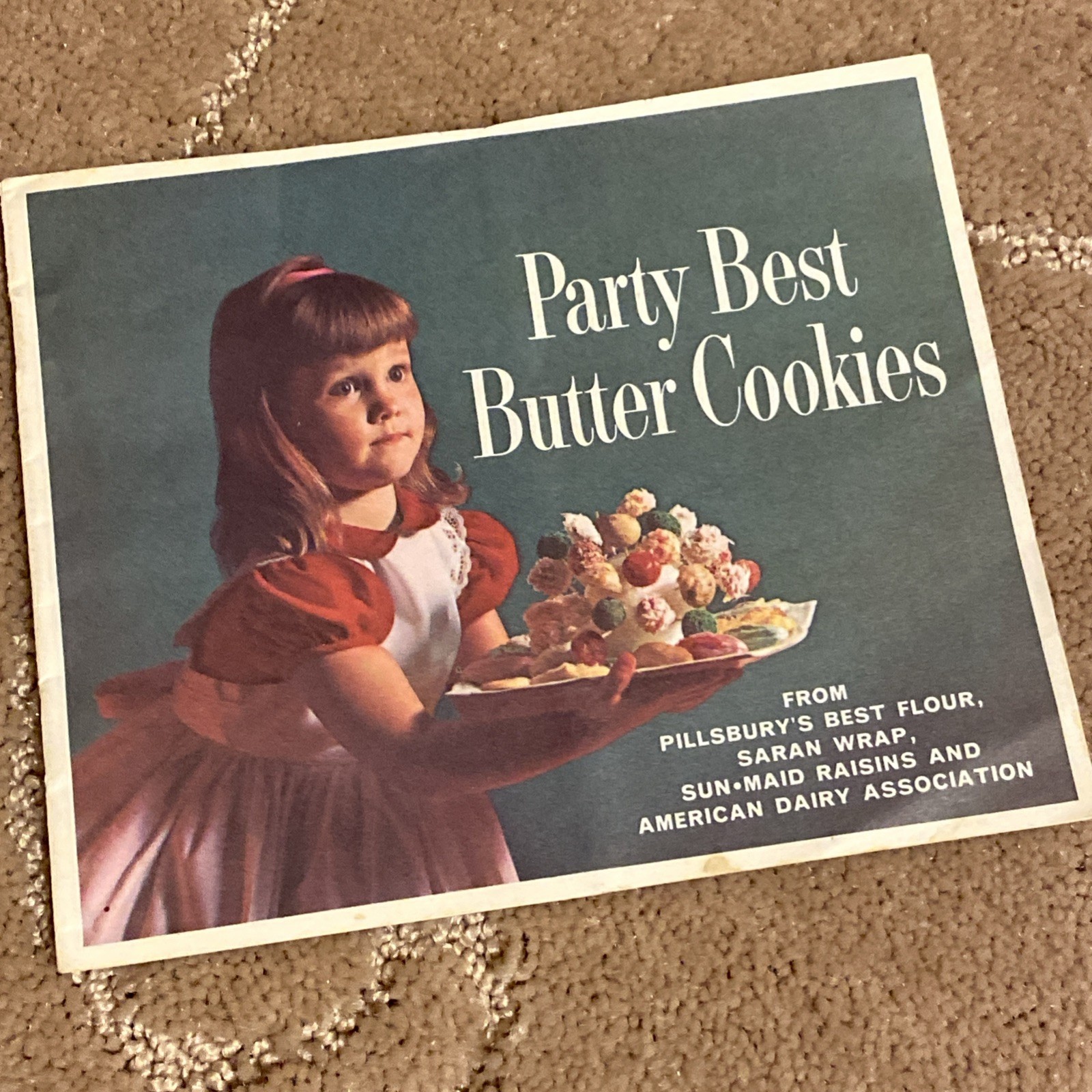 Party Best Butter Cookies Recipe Booklet 1960s Cookbook Pillsbury Saran Wrap