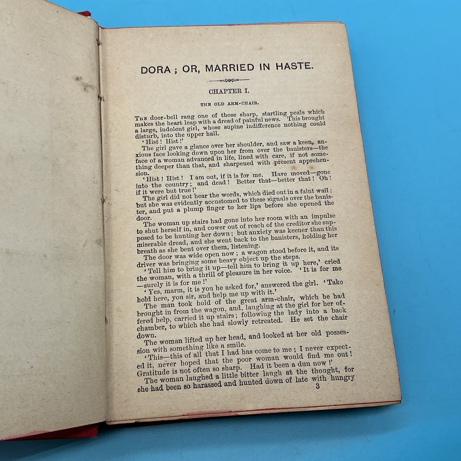 Dora ; Or Married In Haste. By Ann S Stephens. Milner Red Book.