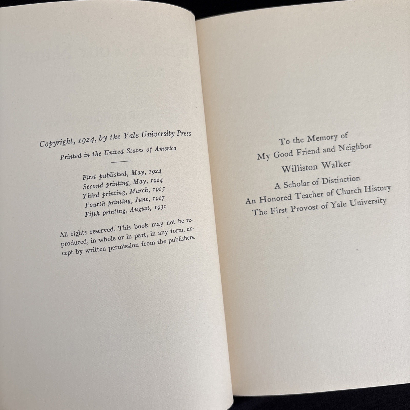 Charles Reynolds BROWN / Yale Talks / What Is Your Name – 1927 Vintage Yale