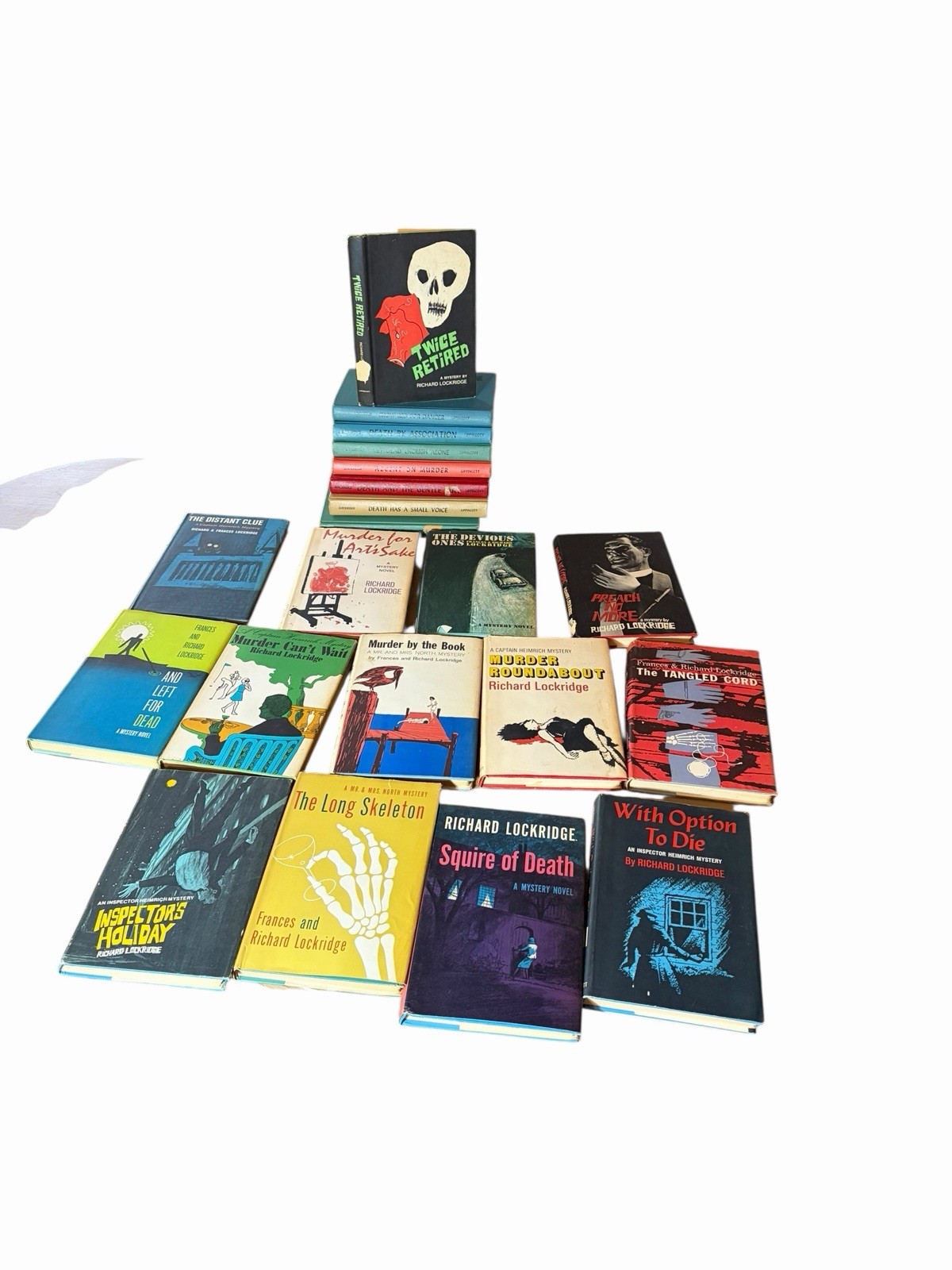 Frances & Richard Lockridge Mystery BCE Lot 21 HC 14 DJ Vintage Mid-Century G