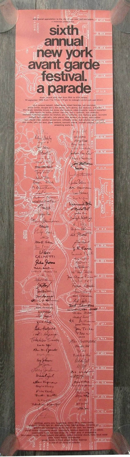 Fluxus 1968; MOORMAN: 7th NY Avant Garde Fest; Nam June Paik, Mac Low, Patterson