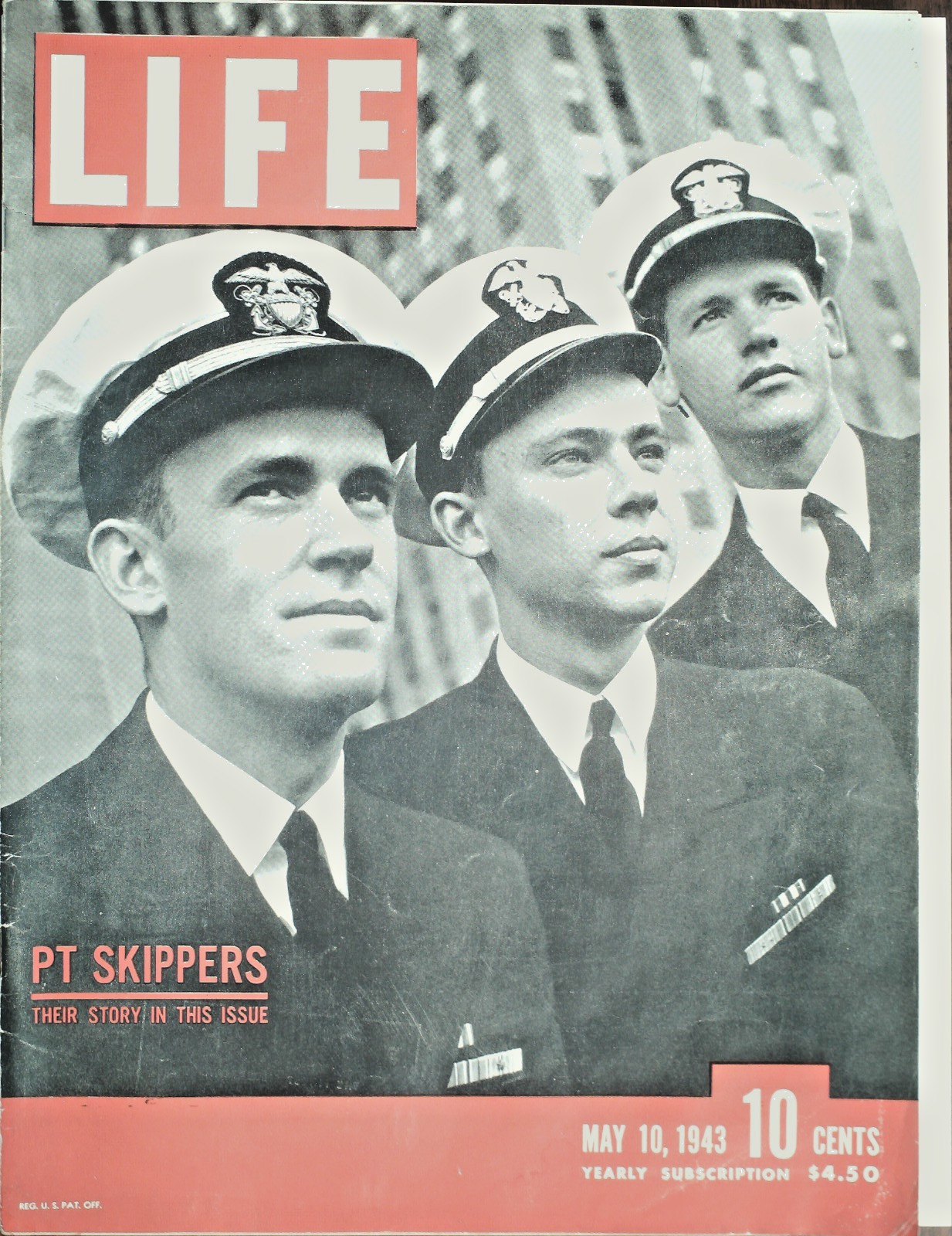 Life Magazine May 10, 1943, WWII PT Boat Skippers, US troops Tunisia Vintage Ads