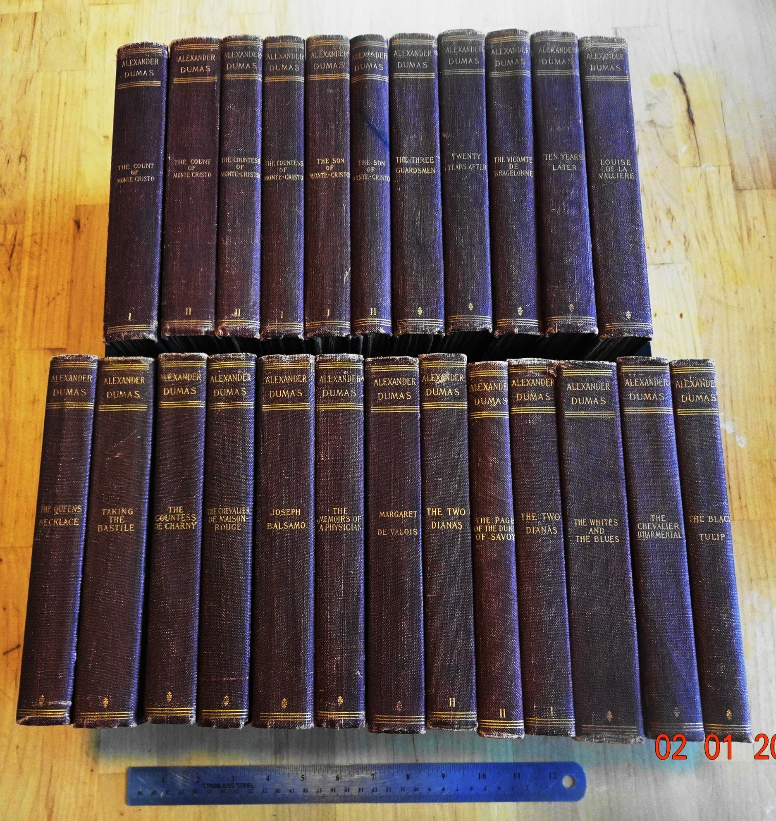 The Works Of Alexandre Dumas, 24 of 30 volumes, PF Collier, HC, 1902