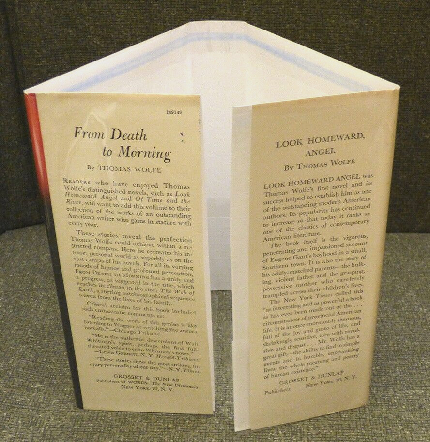 From Death To Morning Stories Thomas Wolfe Grosset & Dunlap 1st Thus Ed 1935