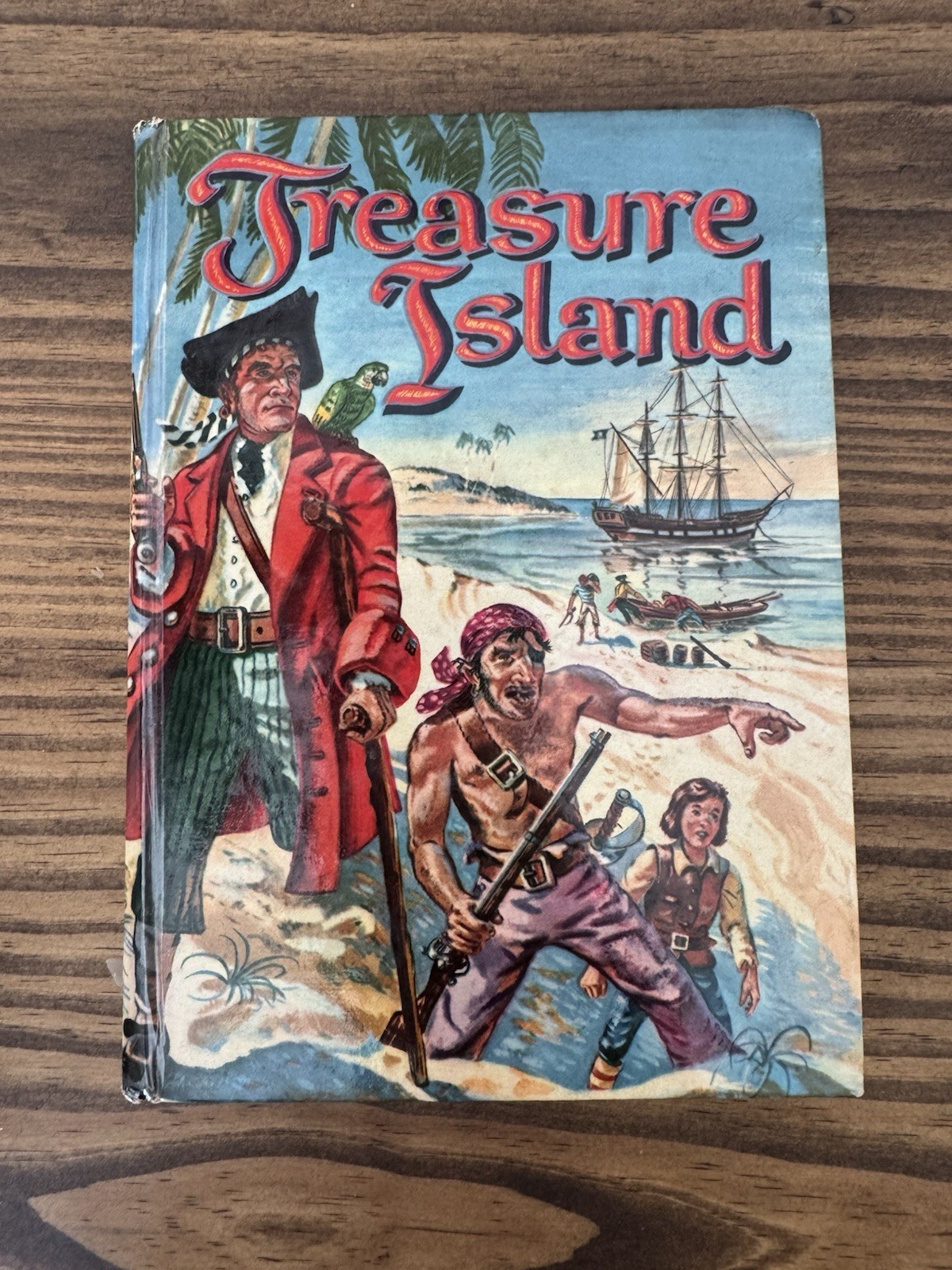 Vintage 1955 Treasure Island Book Hardcover Racine Wisconsin Whitman Publishing