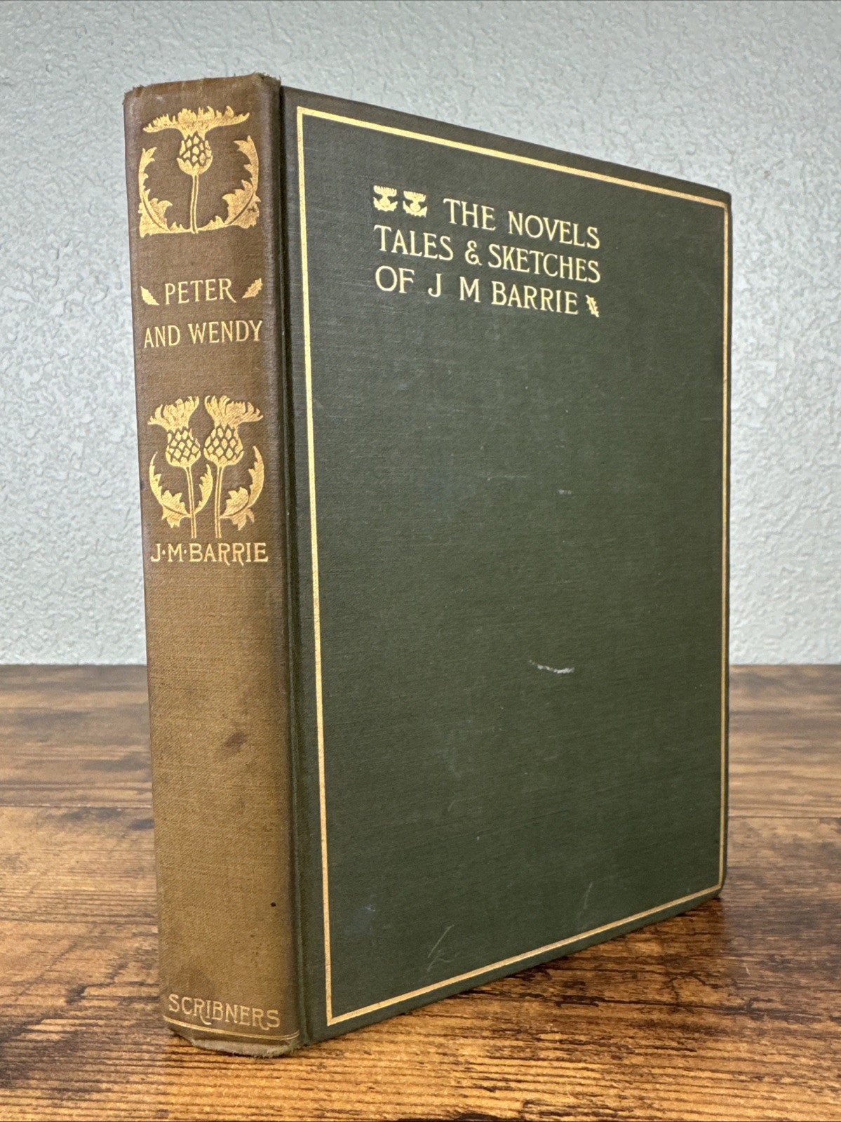 PETER AND WENDY BY J.M. BARRIE SCRIBNERS 1911 AUTHORS ED~BEDFORD ILLUS.~VG+ COND