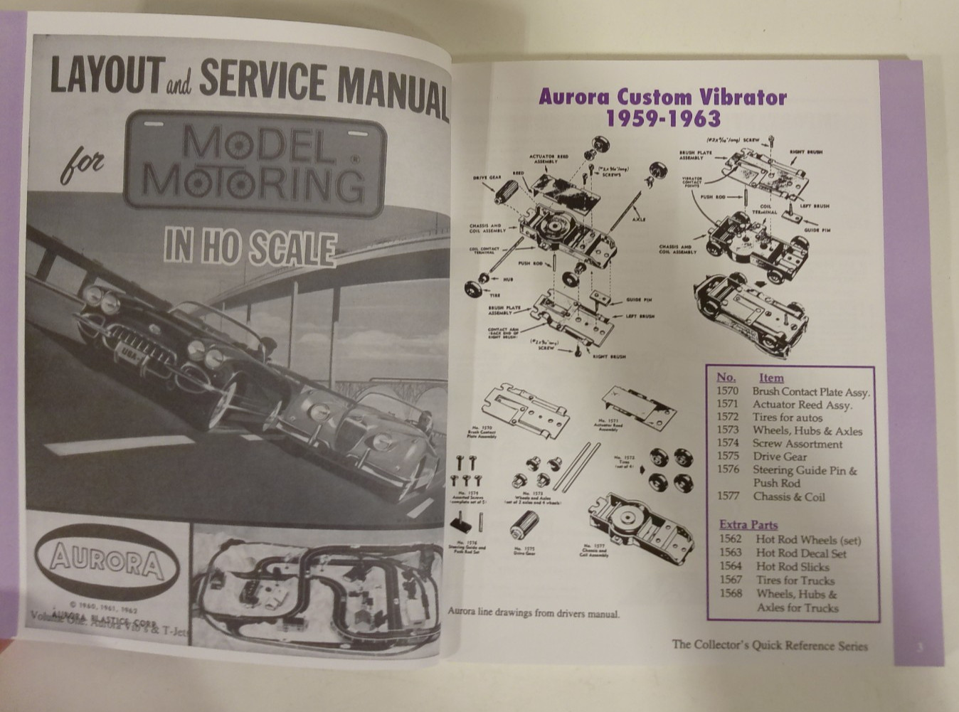 RARE The Collector’s Quick Reference Series Volume 1 Aurora Vibrators & T-Jets