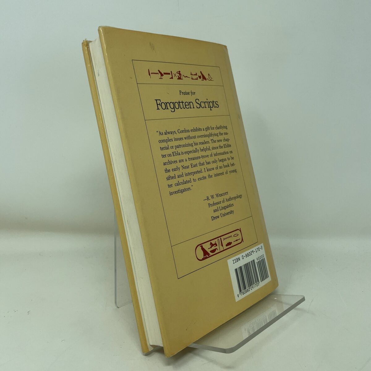 Forgotten Scripts by Cyrus H. Gordon HC First Thus Like New 1982