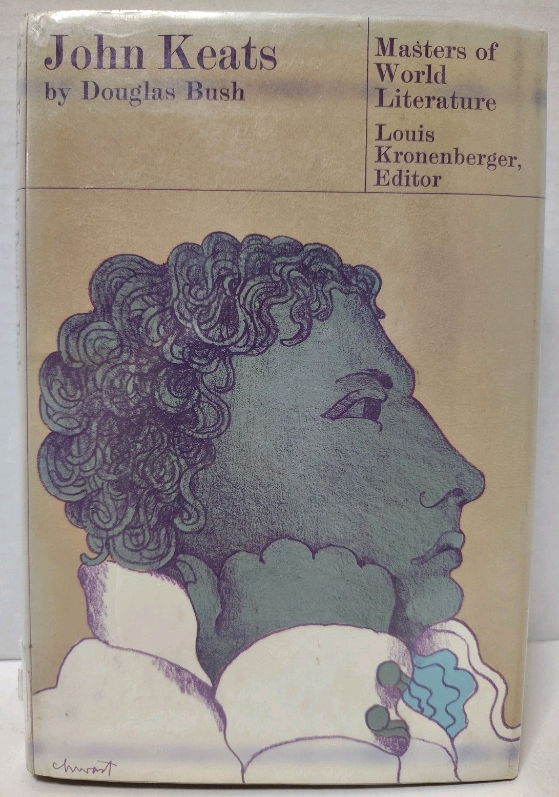 JOHN KEATS: His Life And Writings by Douglas Bush (1966, HC/DJ 1st Printing)