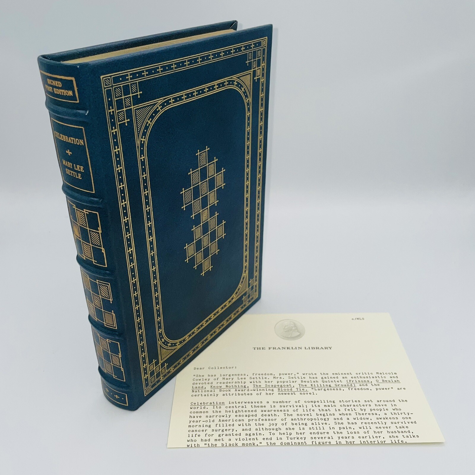 Franklin Library – Celebration – Mary Lee Settle- SIGNED First Edition 1986 VTG