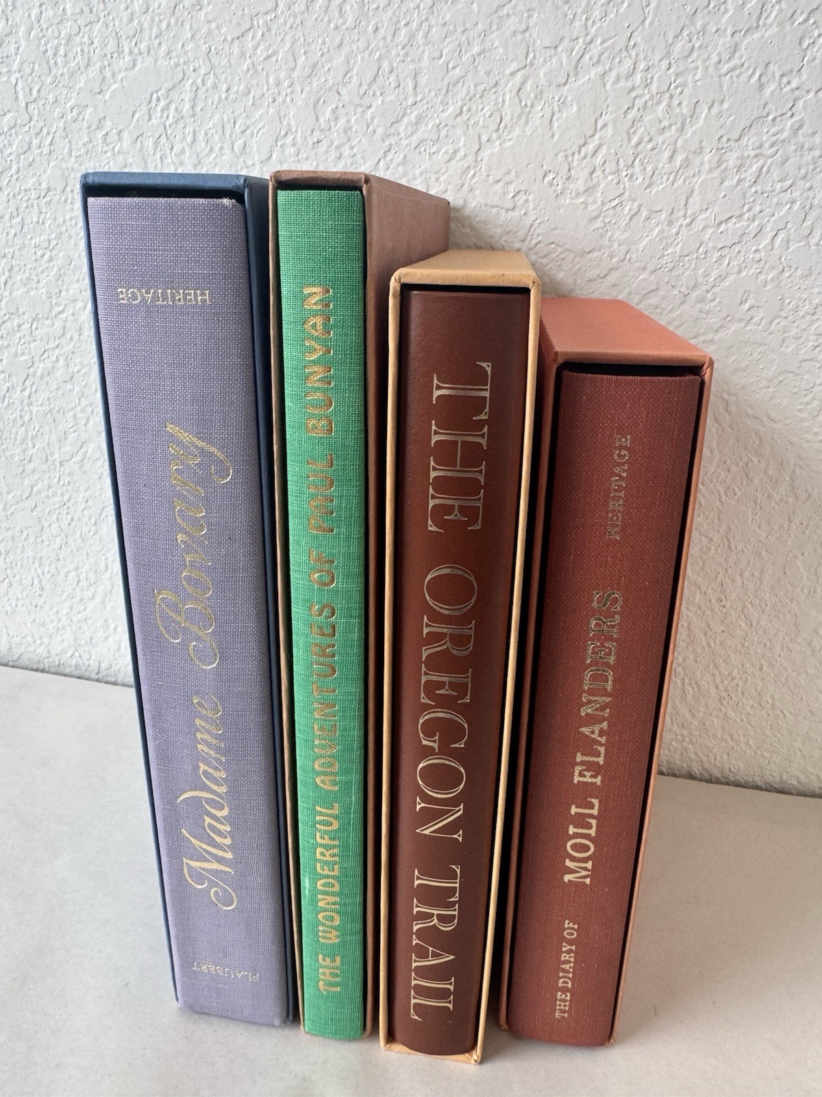 Vintage Lot Of 4 The Heritage Press HC Books w/ Slipcase + Sandglass