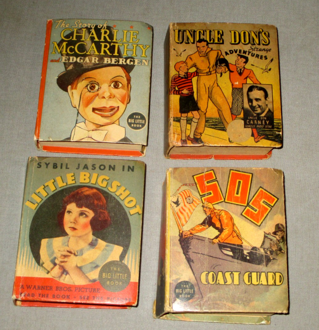 4- 1935-1938- BIG LITTLE BOOKS- PLATINUM & GOLDEN AGE COMIC-ANTIQUE TOY LOT