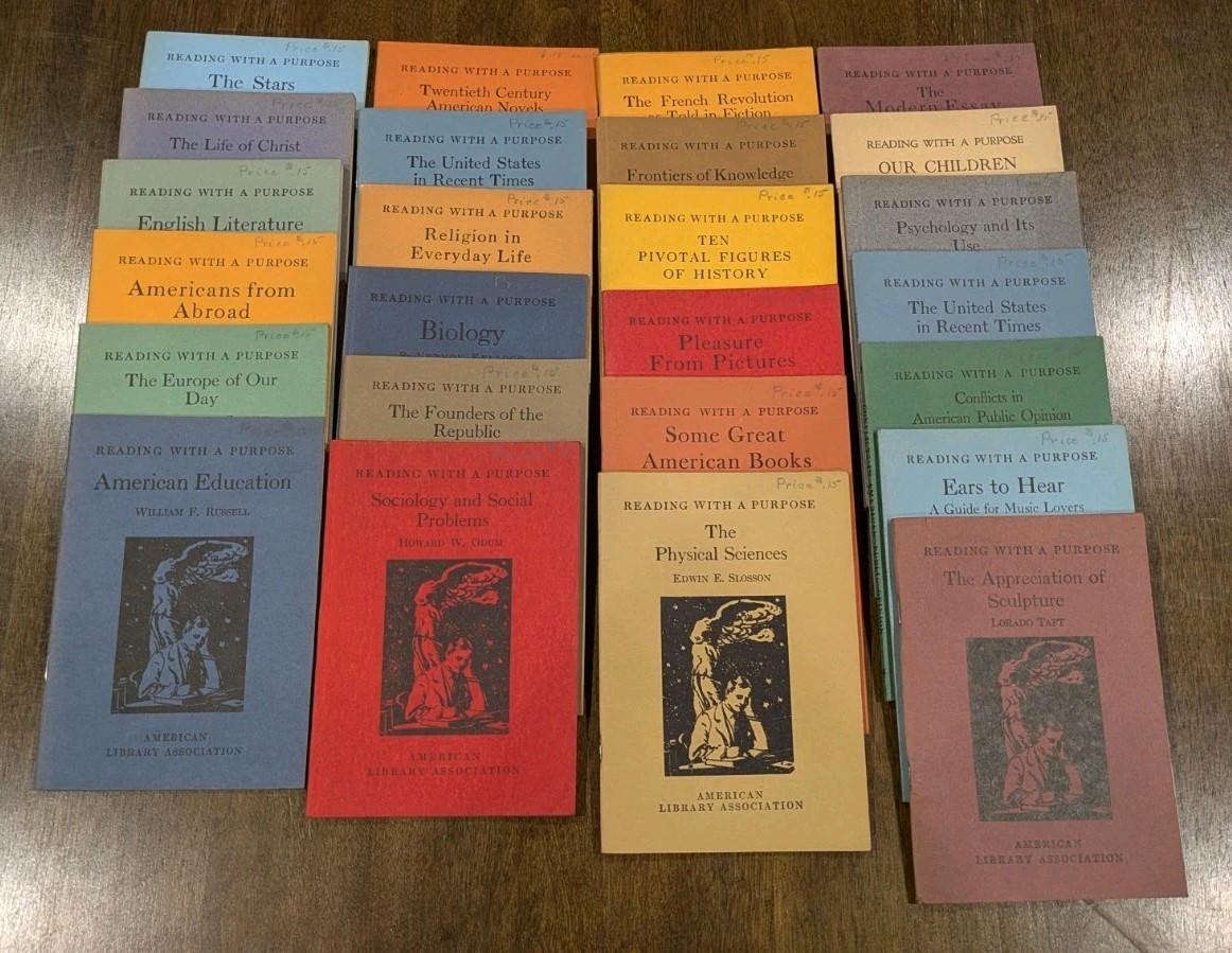 Reading With A Purpose Book – American Library Association – 1920s – Lot of 26
