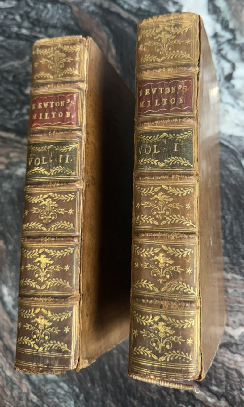 1763 – 2vols Paradise Lost John Milton Thomas Newton Illustrated 6th Edition