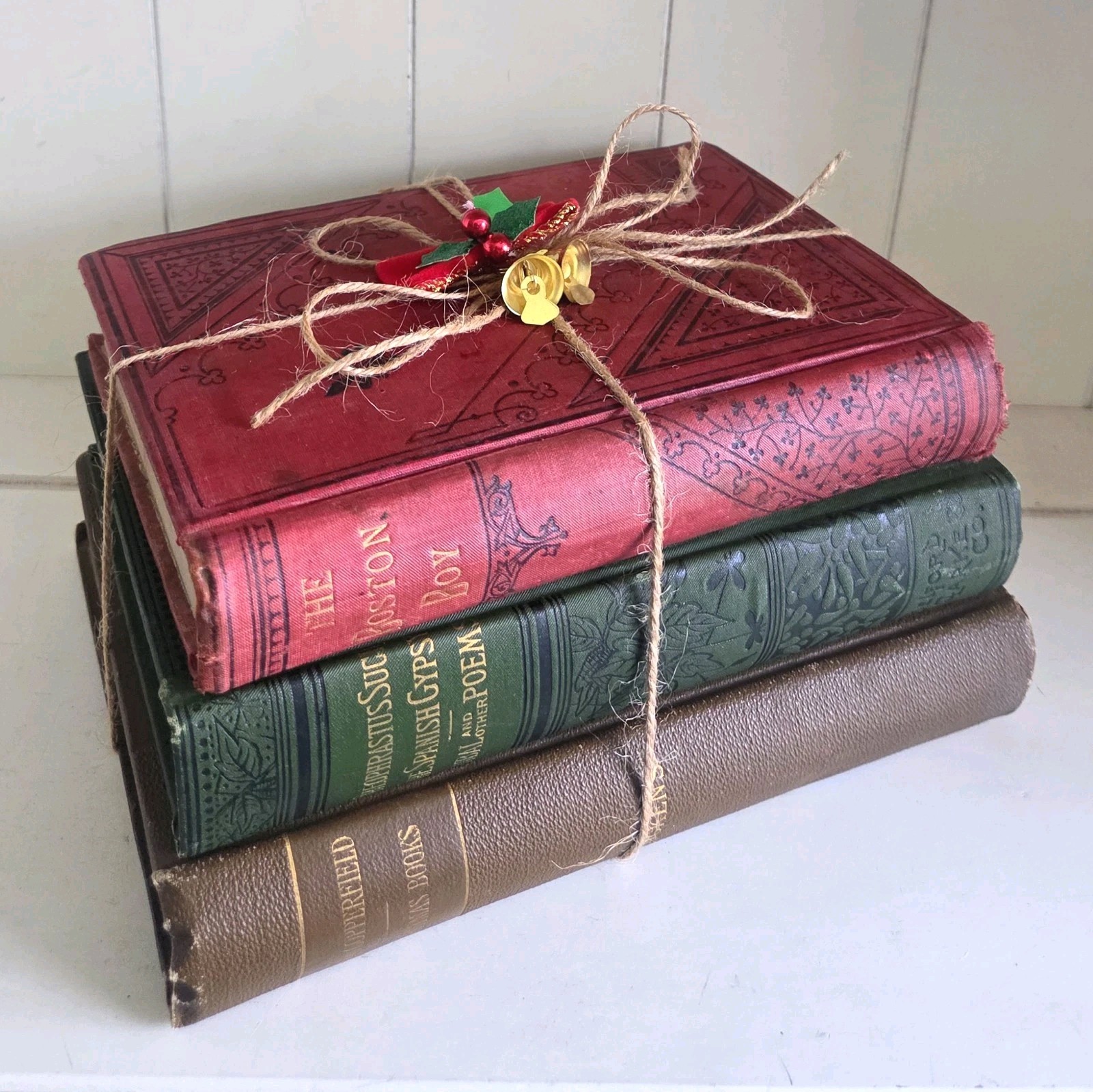 A Christmas Carol Etc. Charles Dickens Lot Of 3 Antique Victorian Books G Eliot