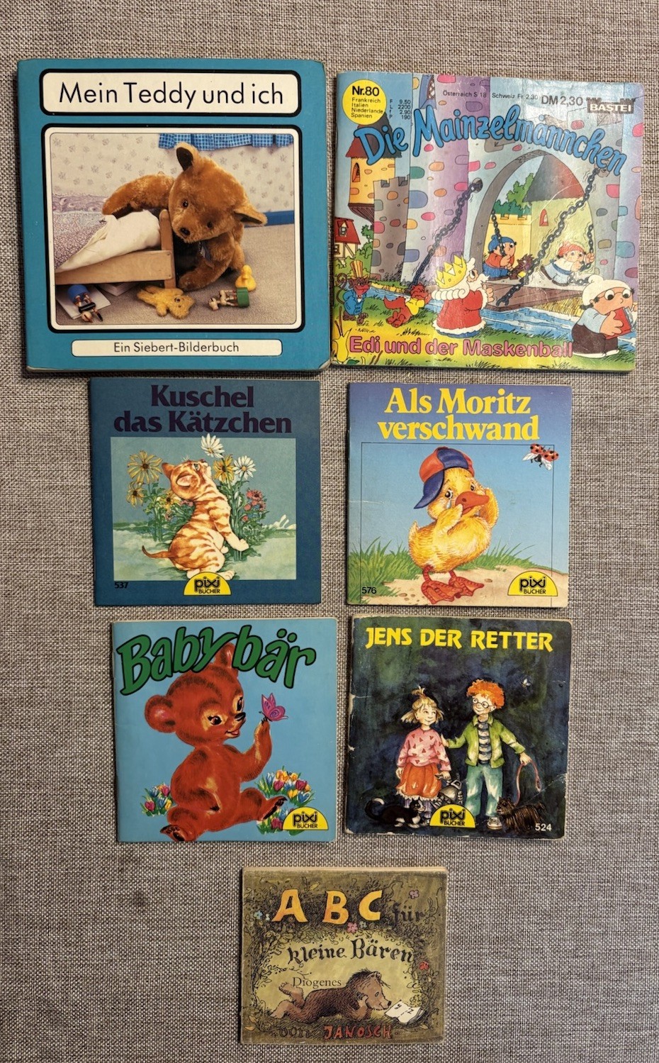 Lot of 7 Vintage German Language Children’s Books