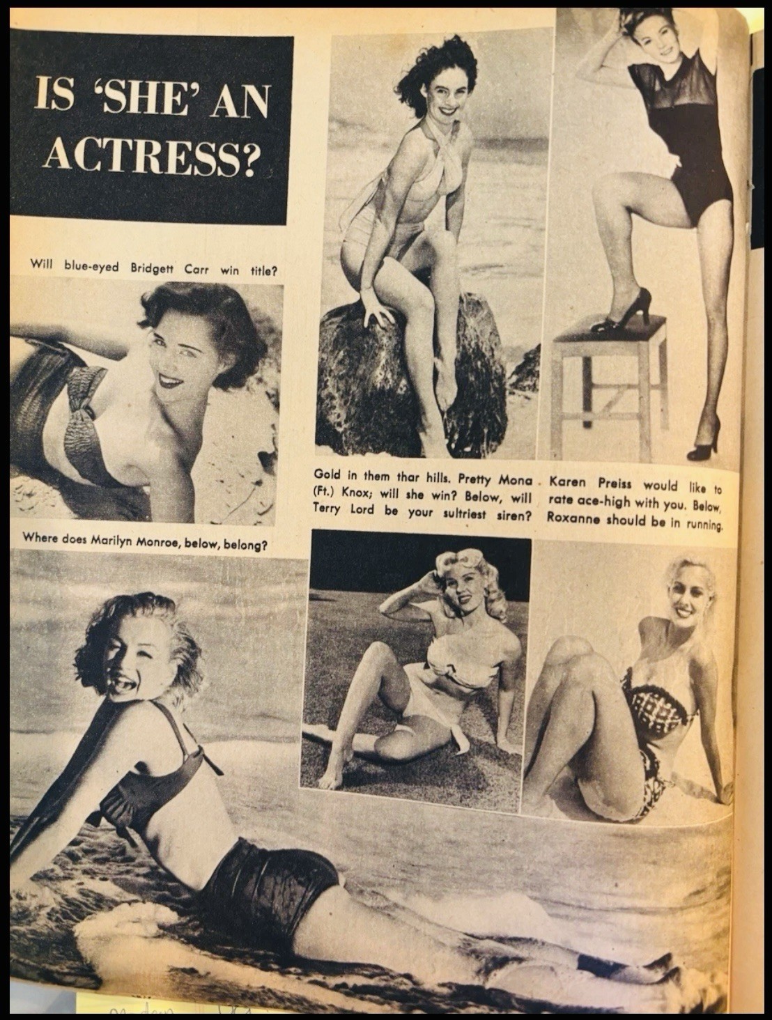 Frolic Magazine Apr 1952 Vol 1 No.5 MARILYN MONROE, Bunny Yeager & Others