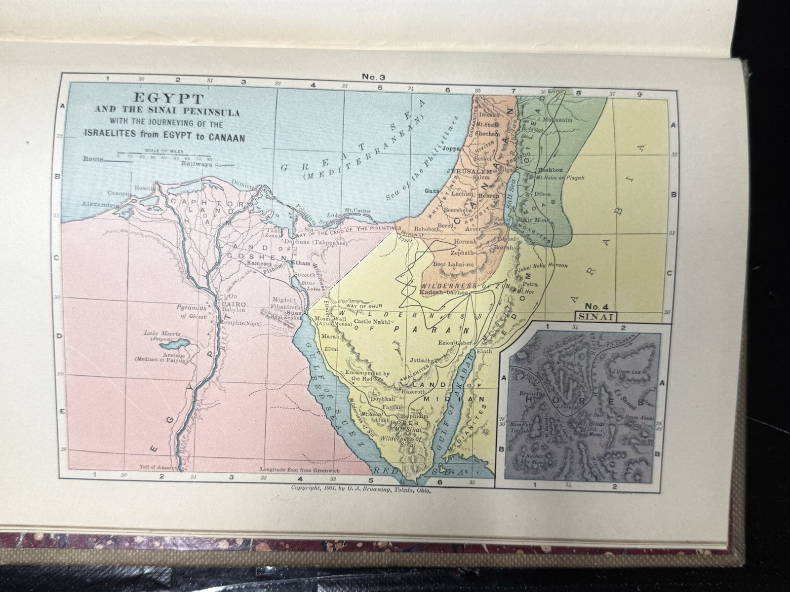The Students‘ Bible Commentary Illustrated Color Map 1908 HC