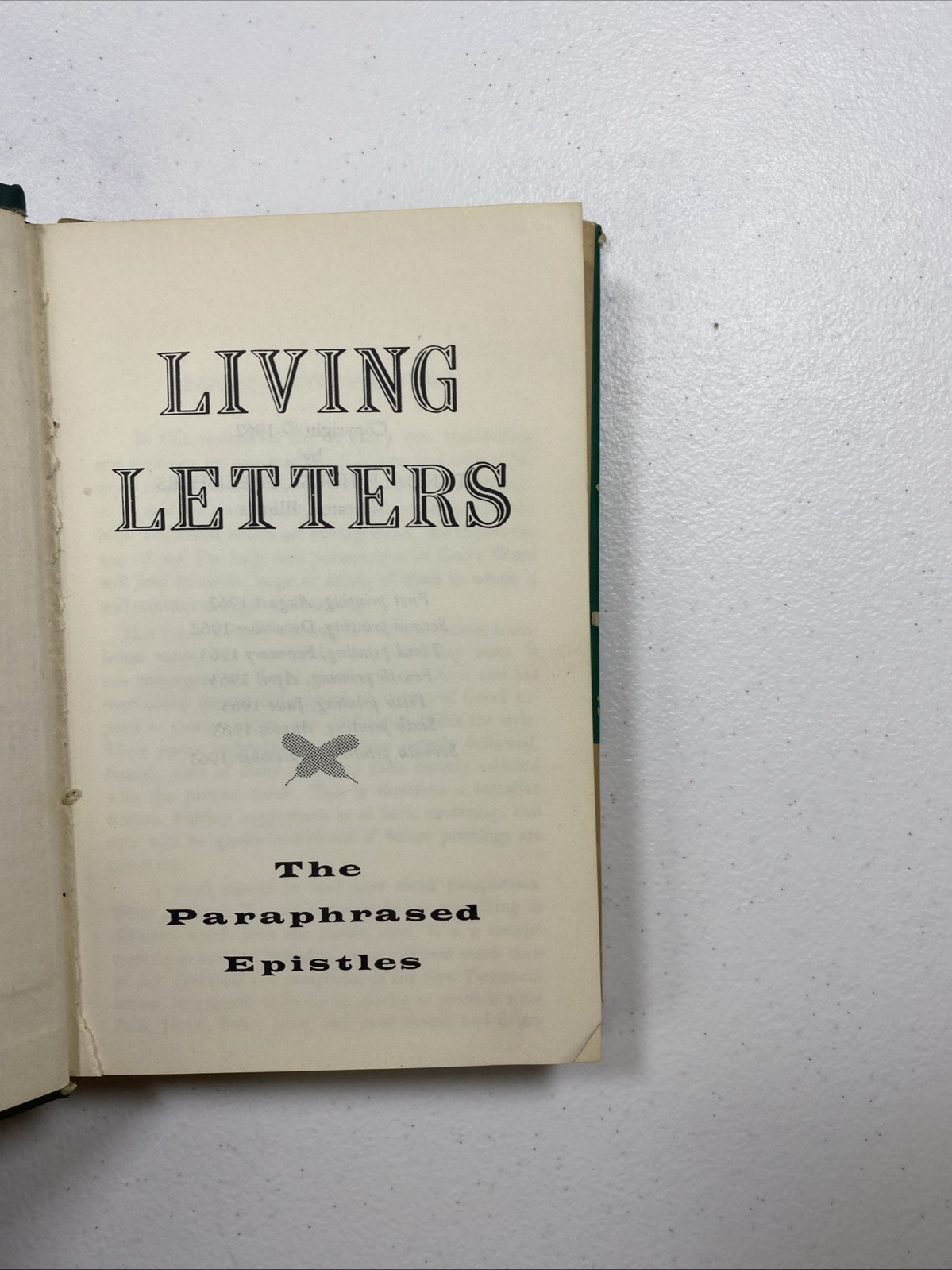 Living Letters The Paraphrased Epistles By Kenneth N Taylor 1967 Hardcover