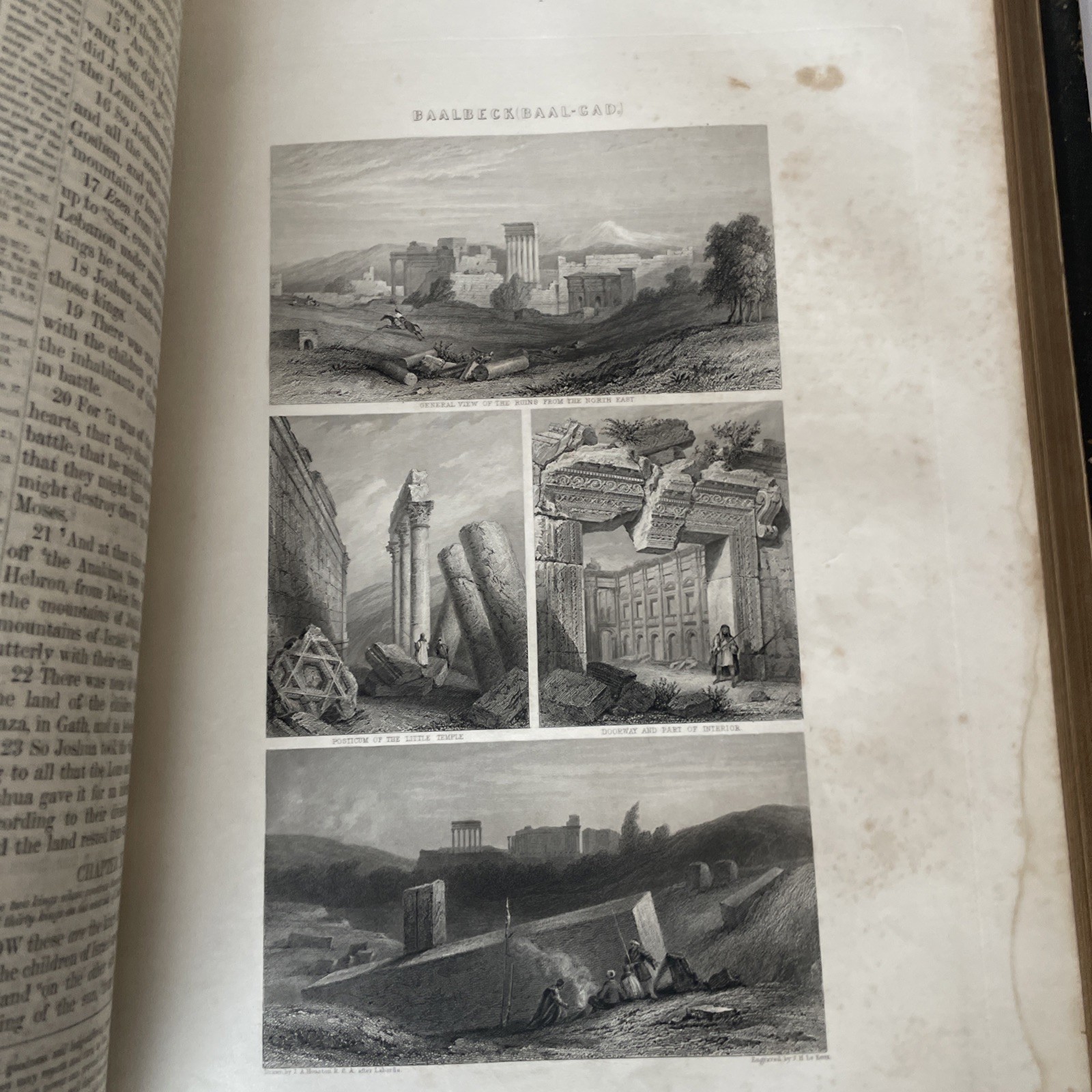 Antique William Morris Signed Blackie & Son Comprehensive Illustrated 1856 Bible