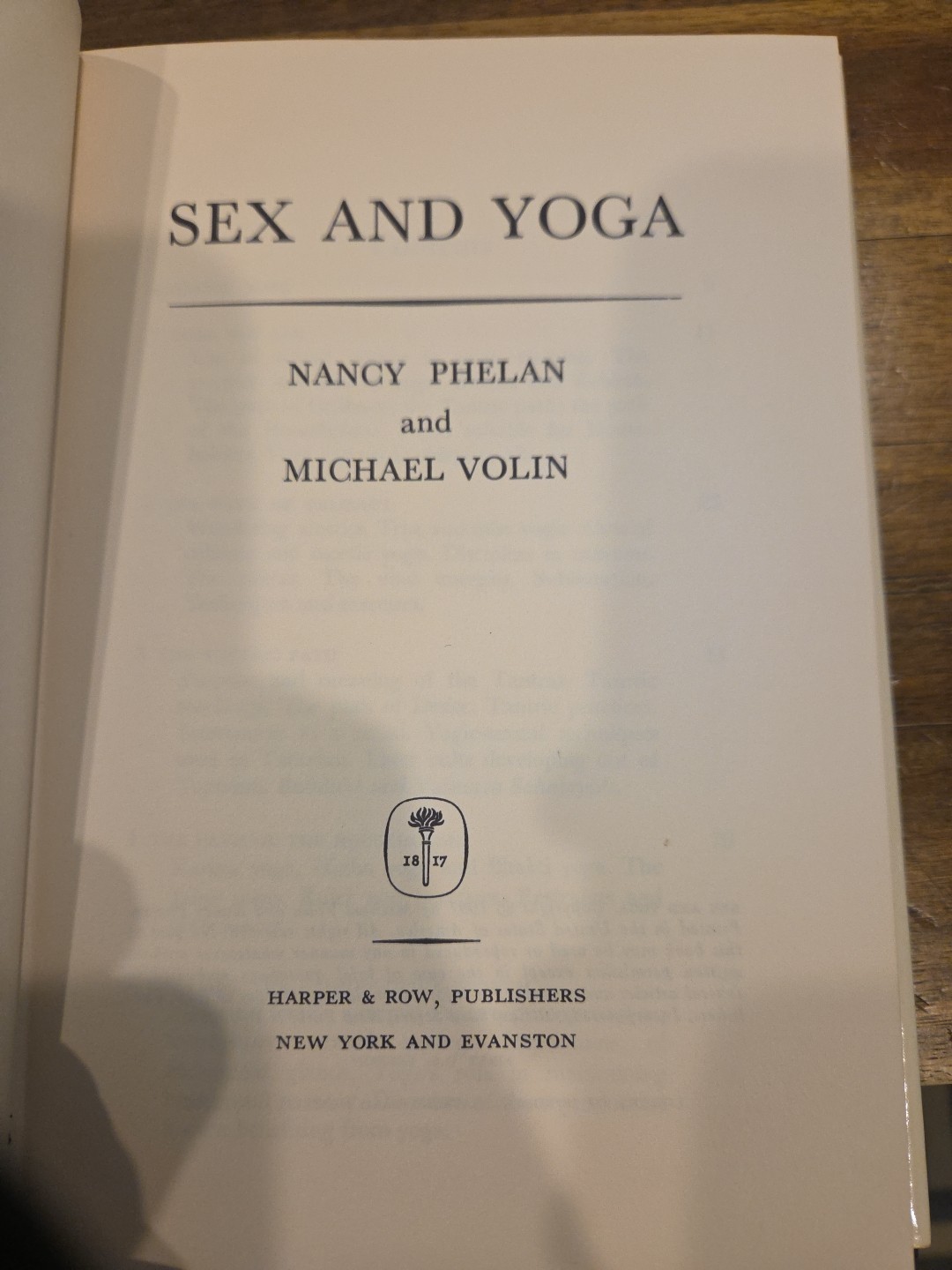 Sex and Yoga. Phelan and Volin. 1967 HCDJ, Illustrated, 1st Edition