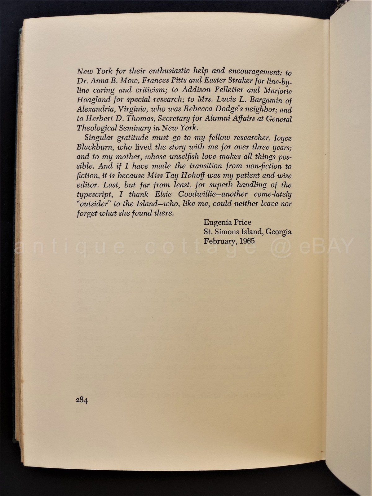 1965 signed The BELOVED INVADER eugenia price 1st edition dust jacket hc