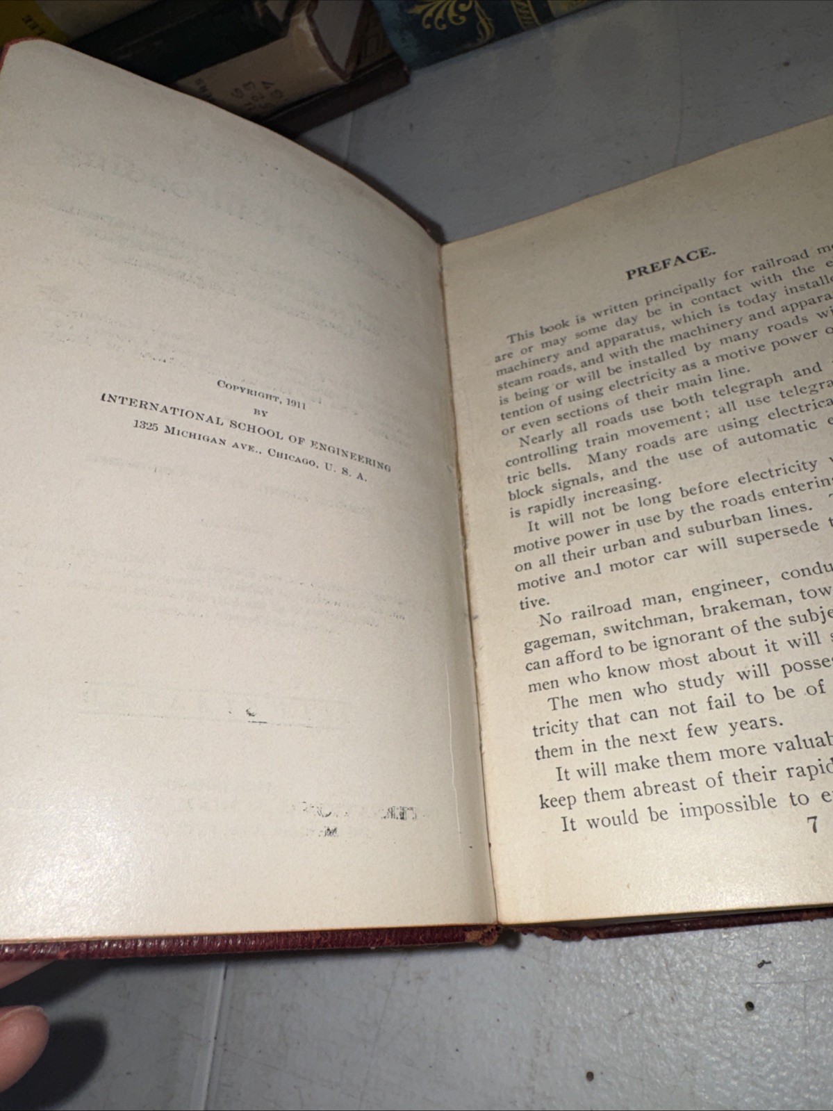 Antique 1911 Complete Practical Railroading – Leather Bound , Illustrated