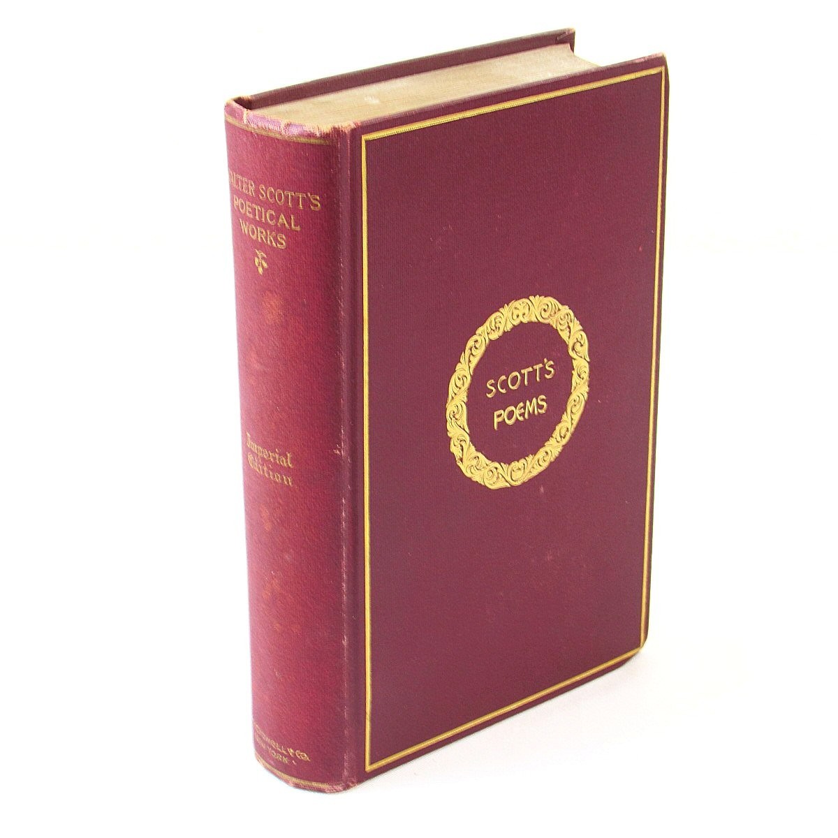 Poetical Works of Sir Walter Scott 1894 Thomas Crowell HC Gilt Edges Poems