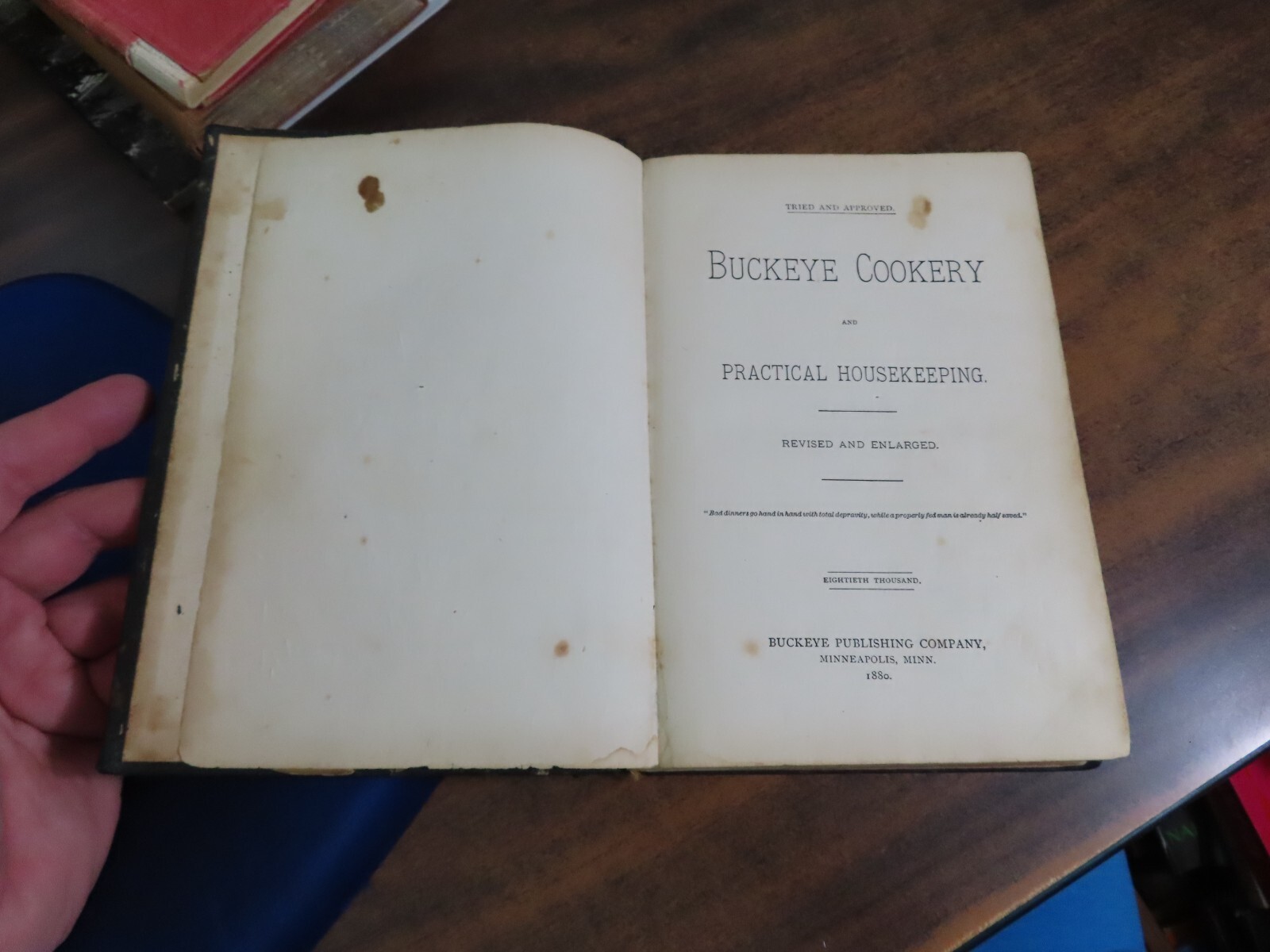 Buckeye Cookery and Practical Housekeeping HC 1880 Revised and Enlarged 80,000
