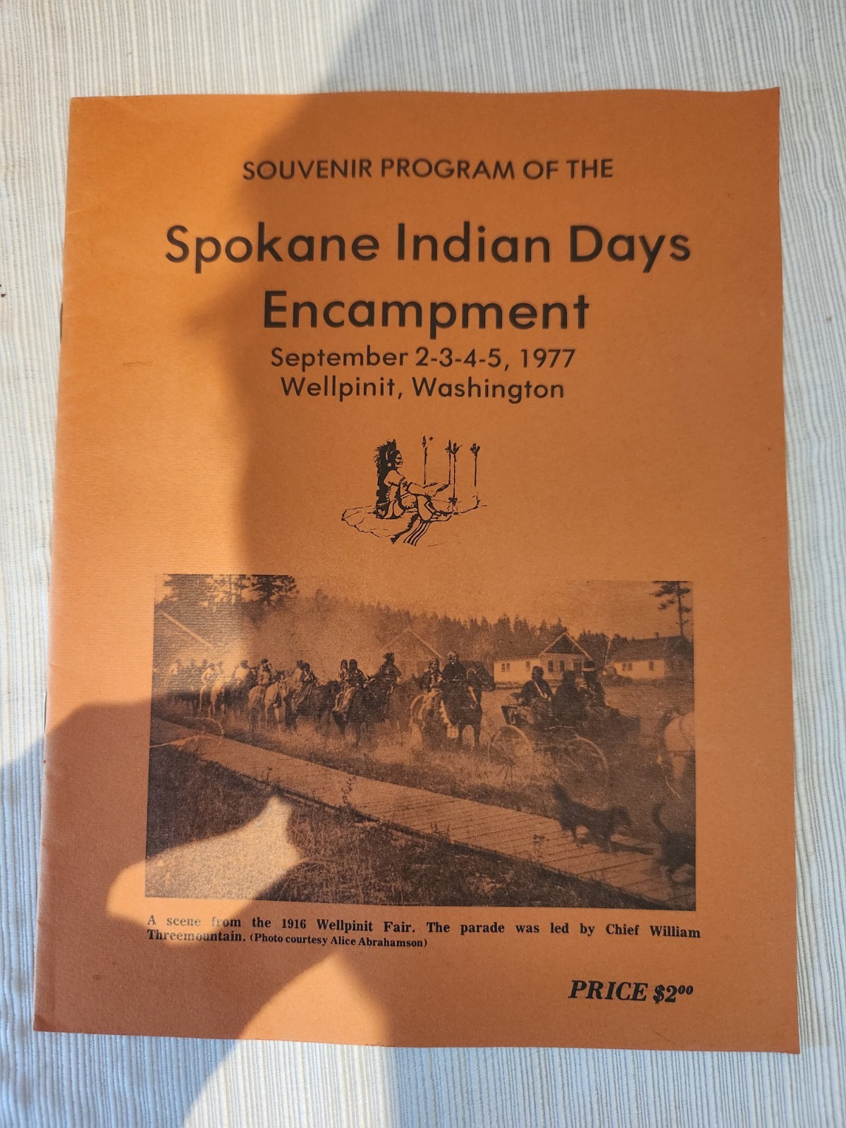 1977 Spokane Indian Days Encampment Souvenir Program Wellpinit Tribal Native WA