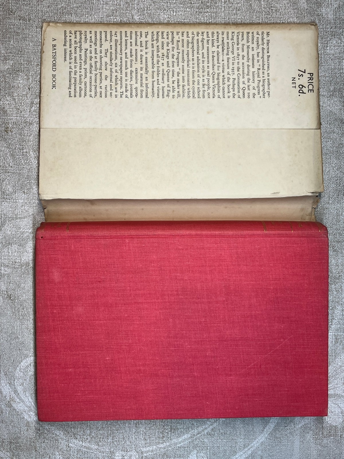 1937 Royal Progress by Hector Bolitho 1st Ed B. T. Batsford Ltd First Printing