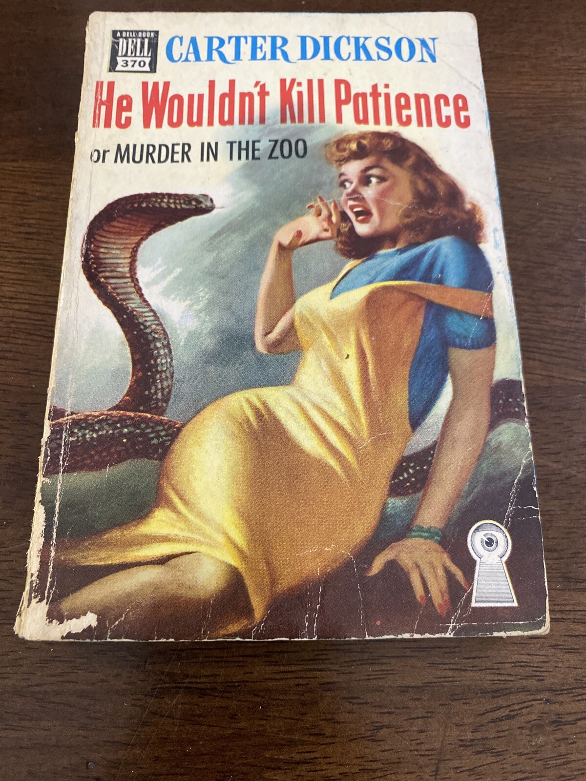 HE WOULDN’T KILL PATIENCE by Carter Dickson, Dell Book #370, 1944, Vintage PB!
