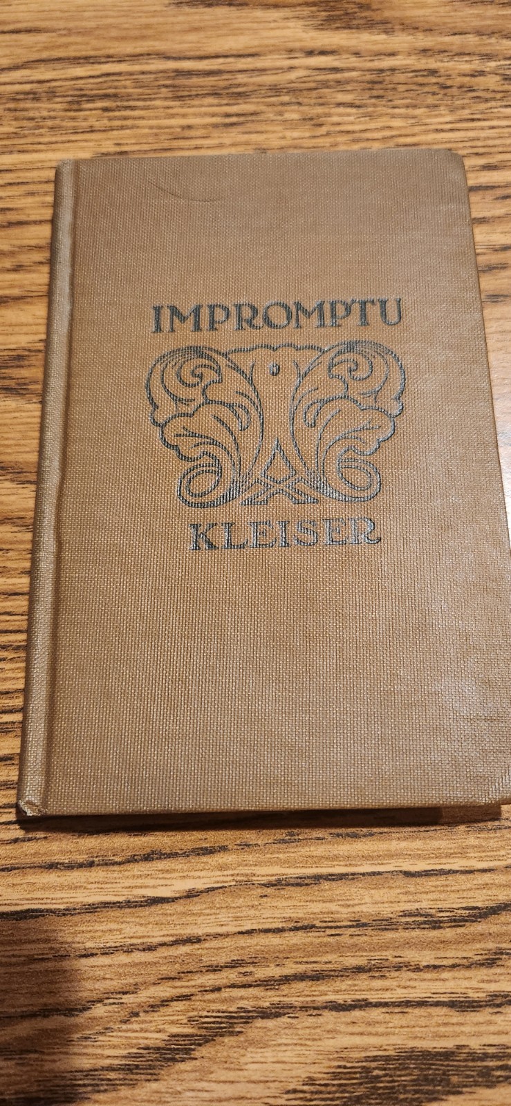 1910 1st ED/1st Printing IMPROMPTU Grenville Kleiser