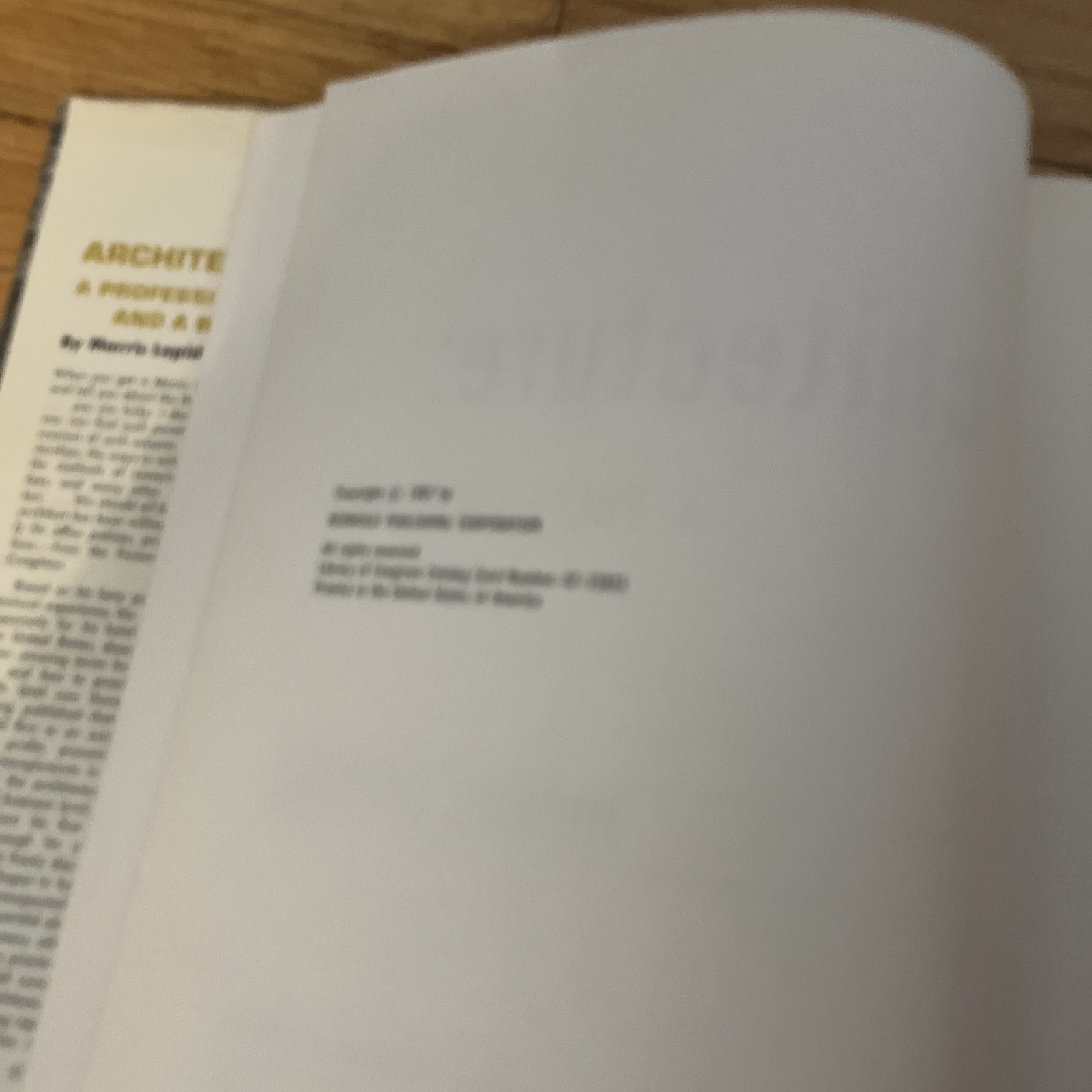 ARCHITECTURE: A PROFESSION AND A BUSINESS By Morris Lapidus Hardcover Book 1967