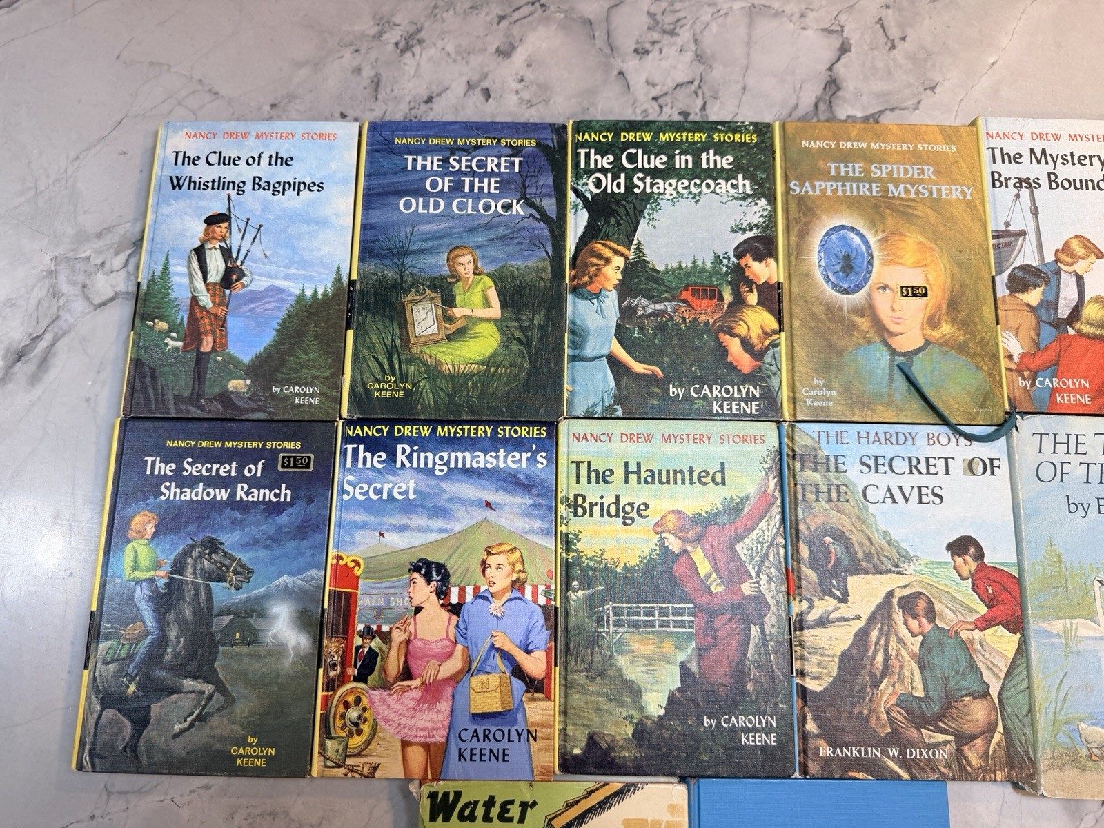 10 Vintage Nancy Drew Hardy Boys Book Lot + possible first/early print editions