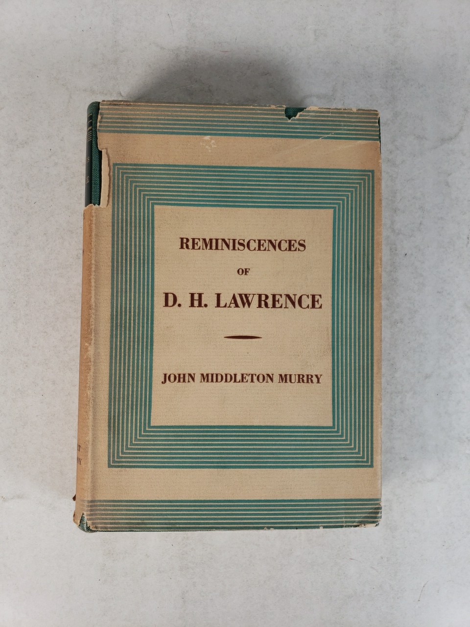 Reminiscences of D. H. Lawrence by John Middleton Murry (1933 – First Printing)