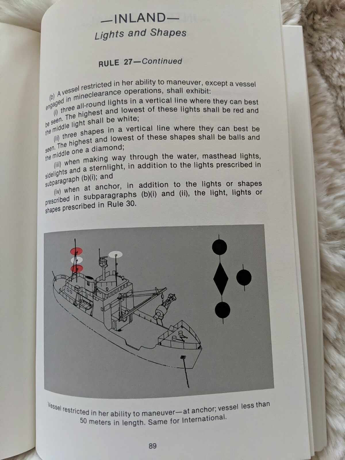 U.S. Coast Guard Navigation Rules International-Inland Vintage Water Unique