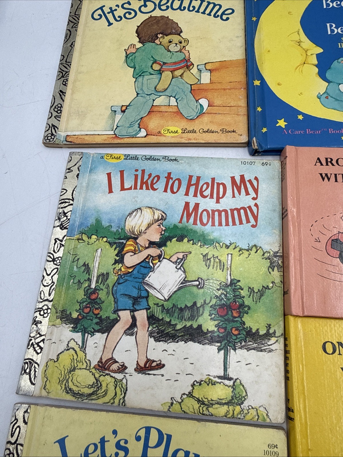 Vtg 1970s 1980s Childrens Book Lot of 17 Little Golden Smurfs Care Bears Whitman