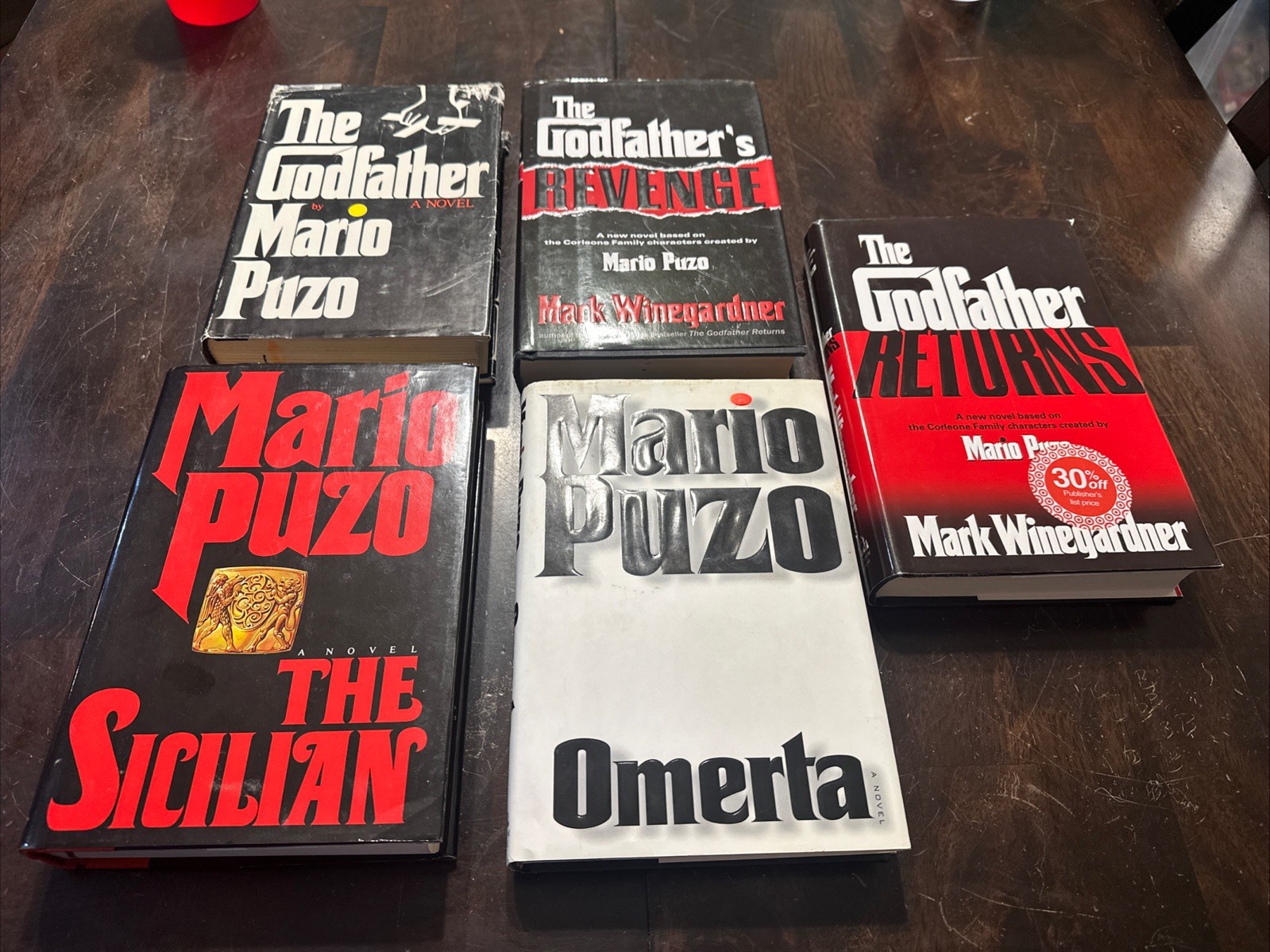 Lot Of 5 Godfather series HB The Godfather by Mario Puzo Sicilian Omerta 2 More