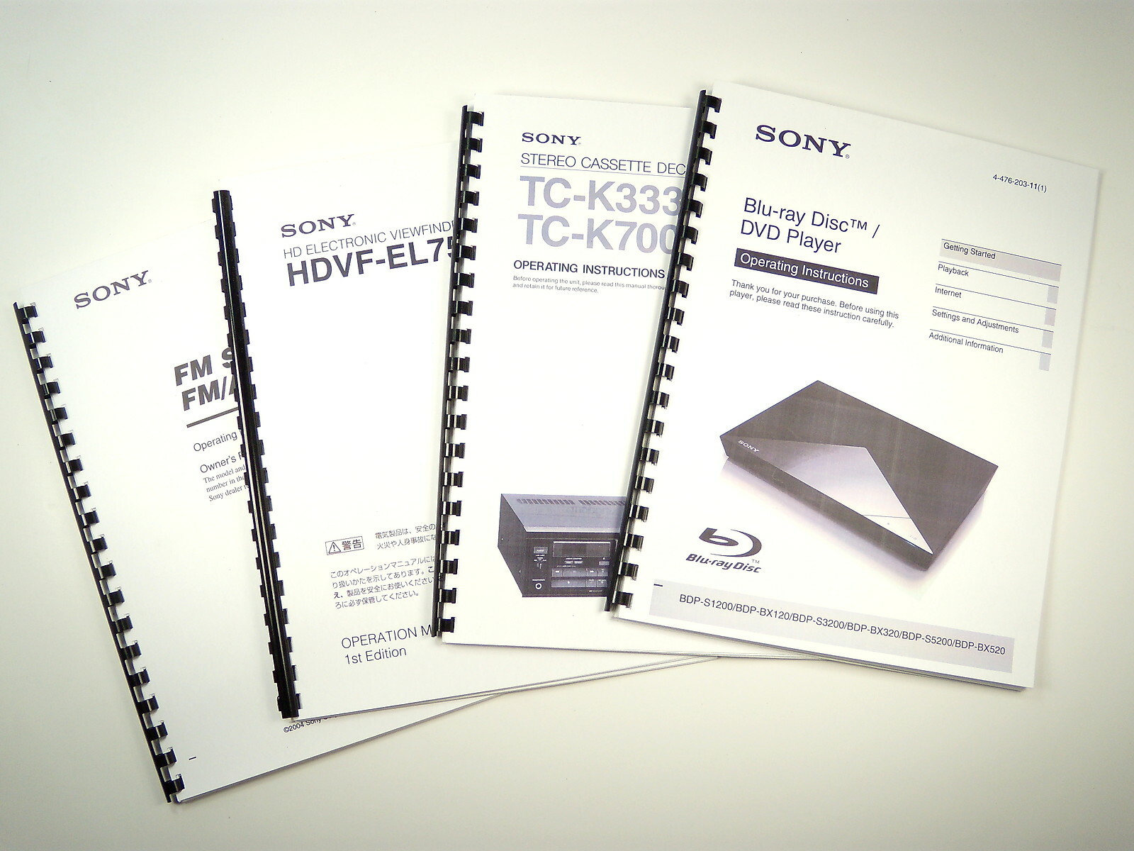 Sony BDP-S390 Blu-ray Player Owners Manual