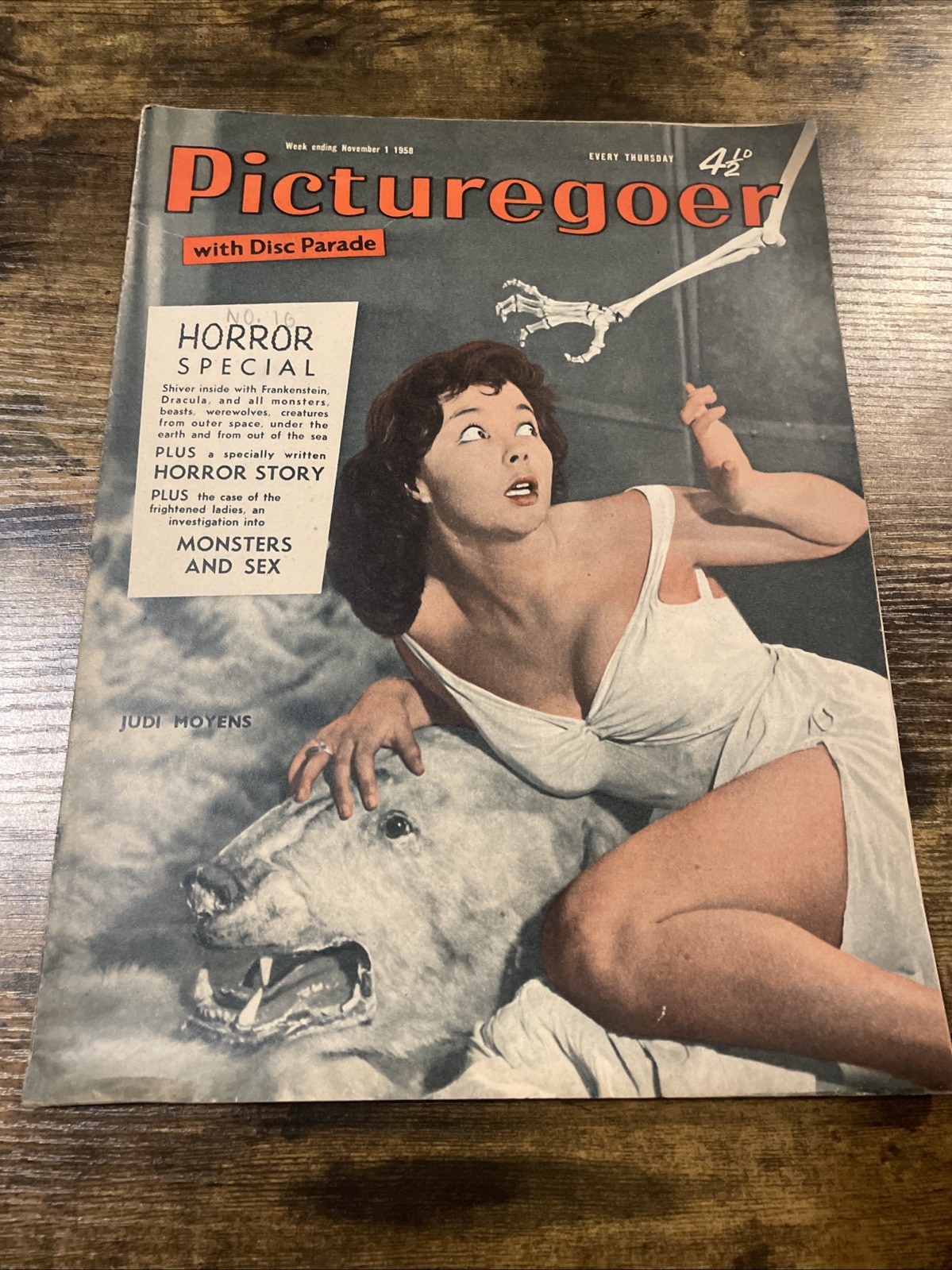 Picturegoer Magazine November 1st 1958 Horror Special Frankenstein Dracula